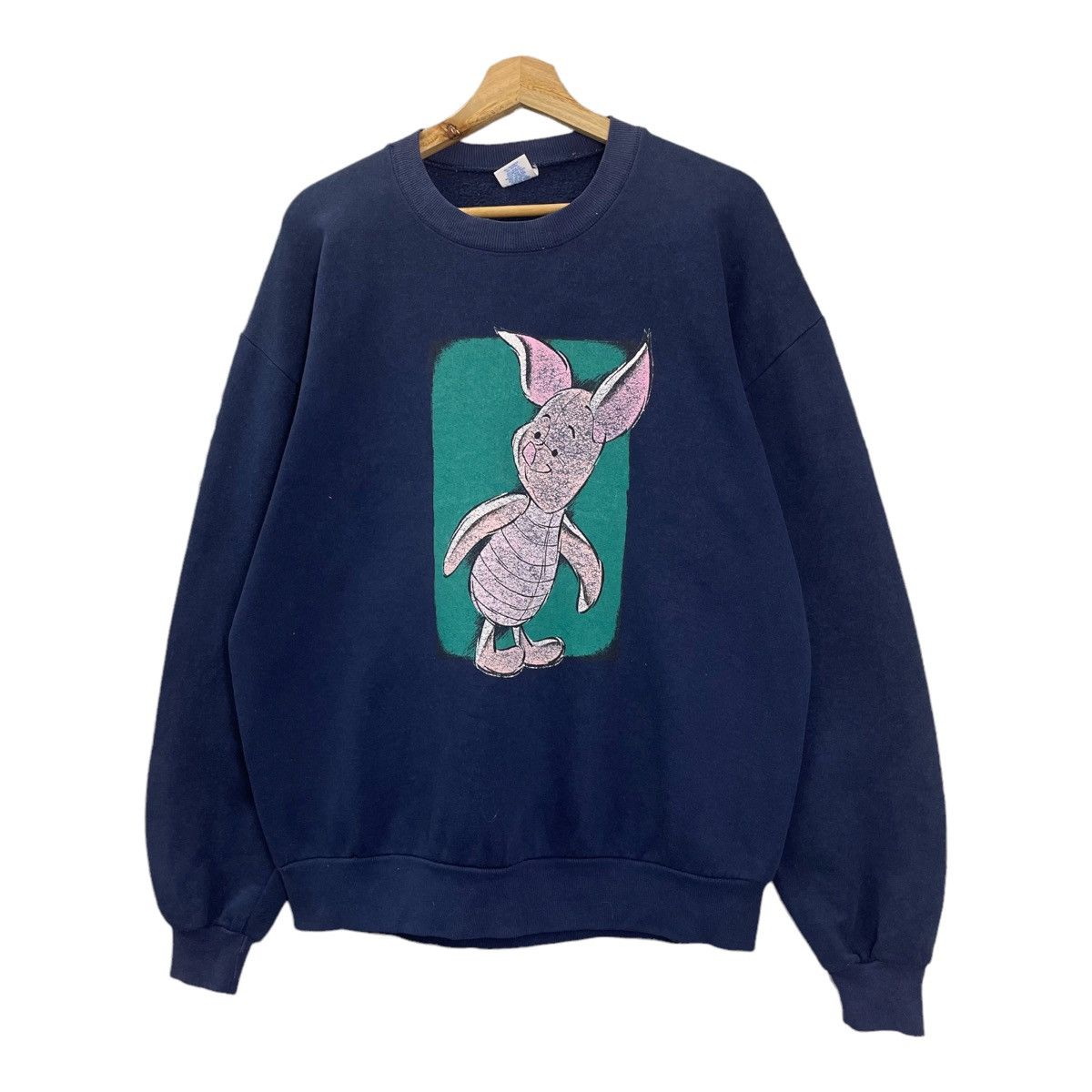 Disney 90s Piglet Character Big Logo Crewneck Sweatshirt Size L Size US L / EU 52-54 / 3 - 3 Thumbnail