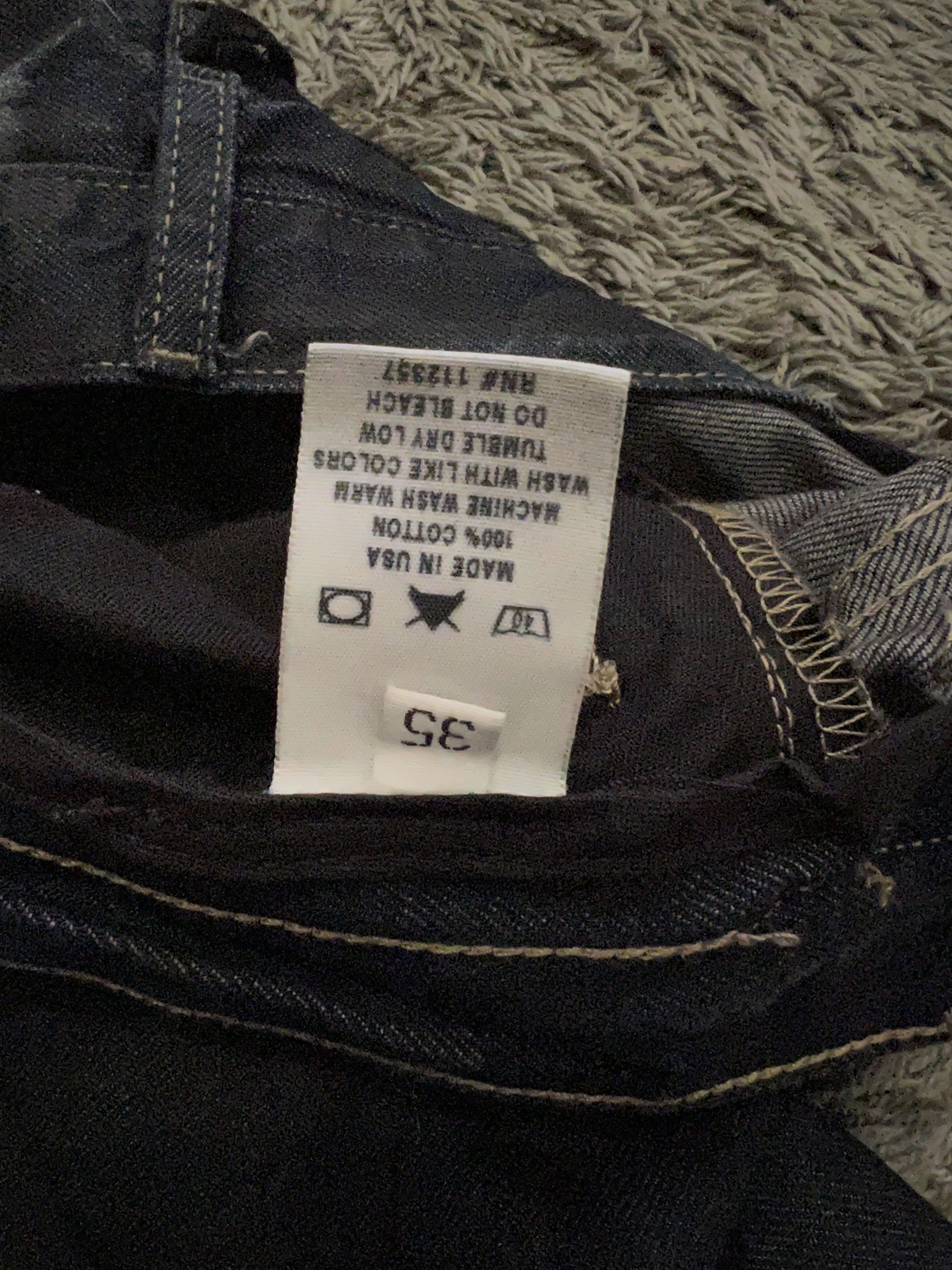 Rick Owens Rick Owens Slab Dark Waxed Denim 2004 Size US 35 - 3 Thumbnail