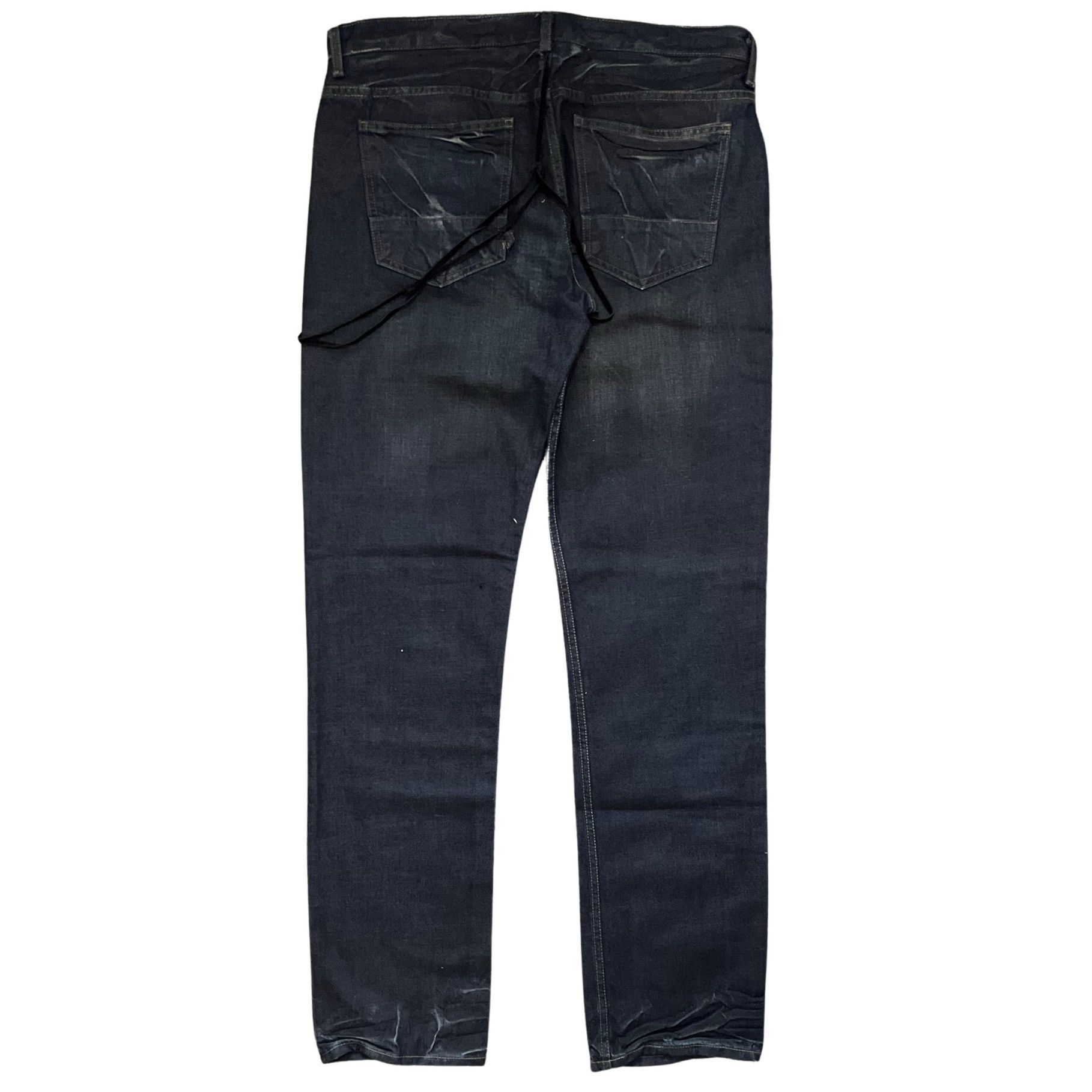 Rick Owens Rick Owens Slab Dark Waxed Denim 2004 Size US 35 - 2 Thumbnail