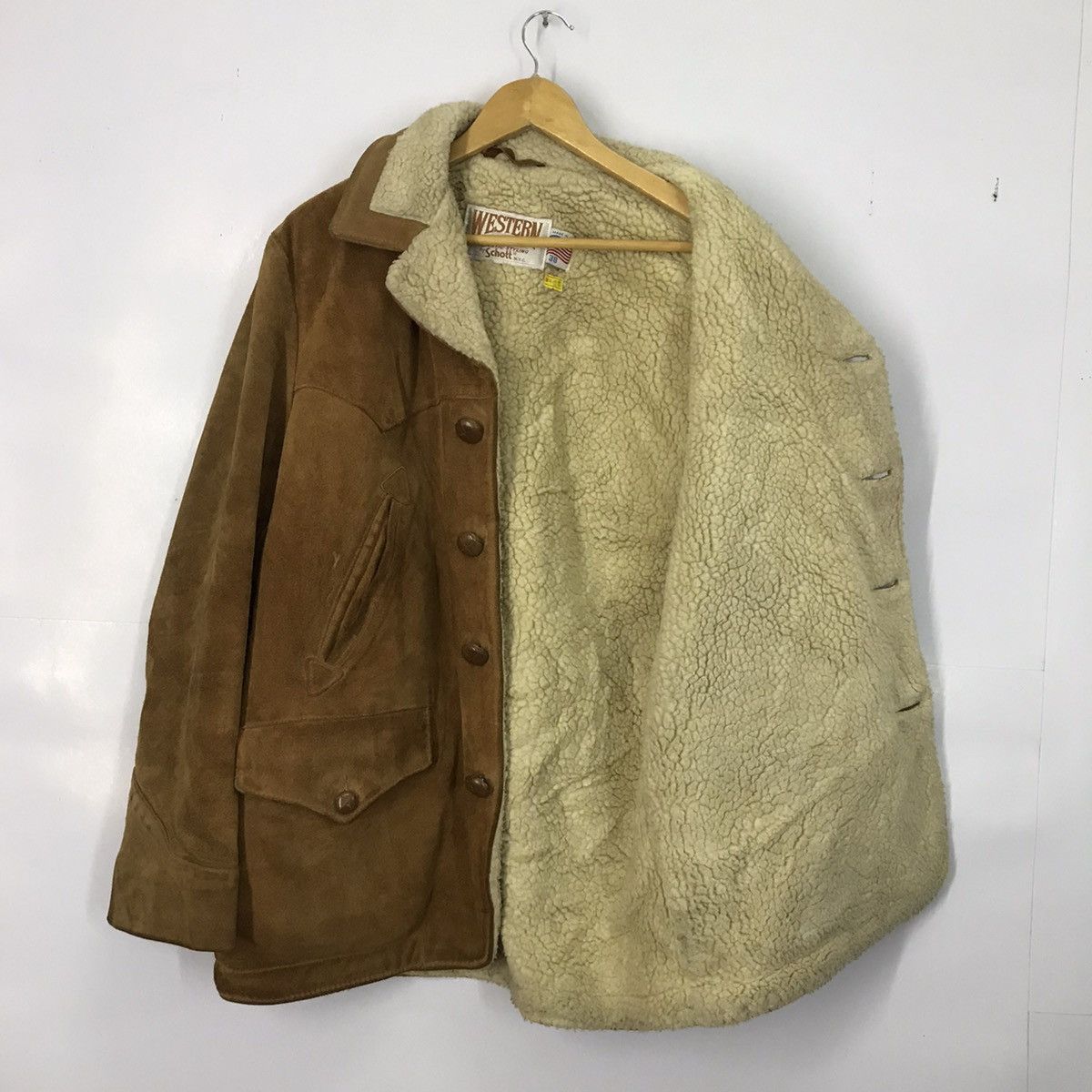 Schott Western By Schott leather Sherpa Jacket Size US L / EU 52-54 / 3 - 6 Thumbnail