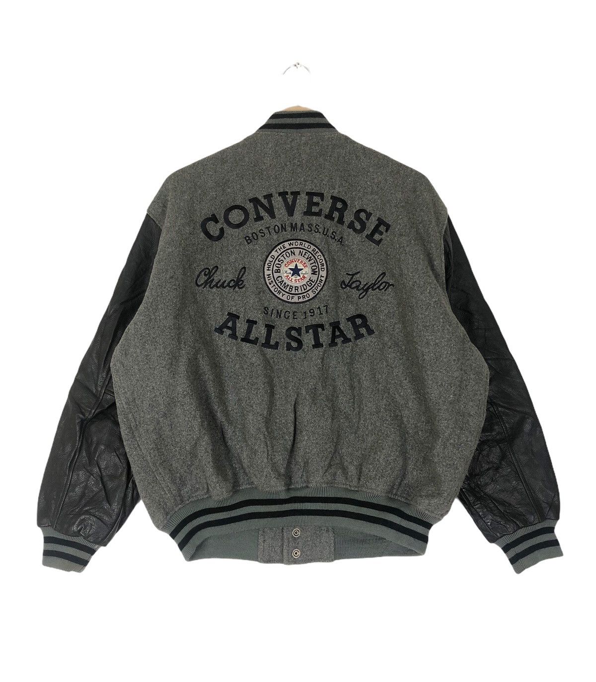 Vtg Converse All Star Chuck Taylor Leather Varsity Jacket