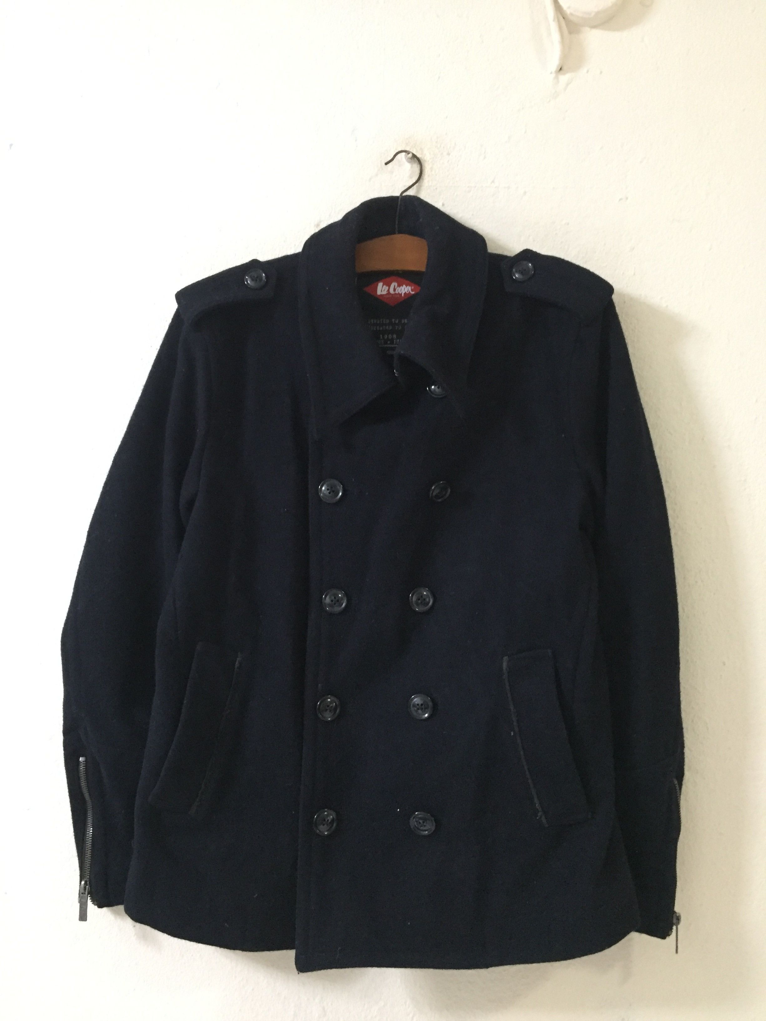 image of Lee Cooper Wool Jacket in Black, Men's (Size Medium)