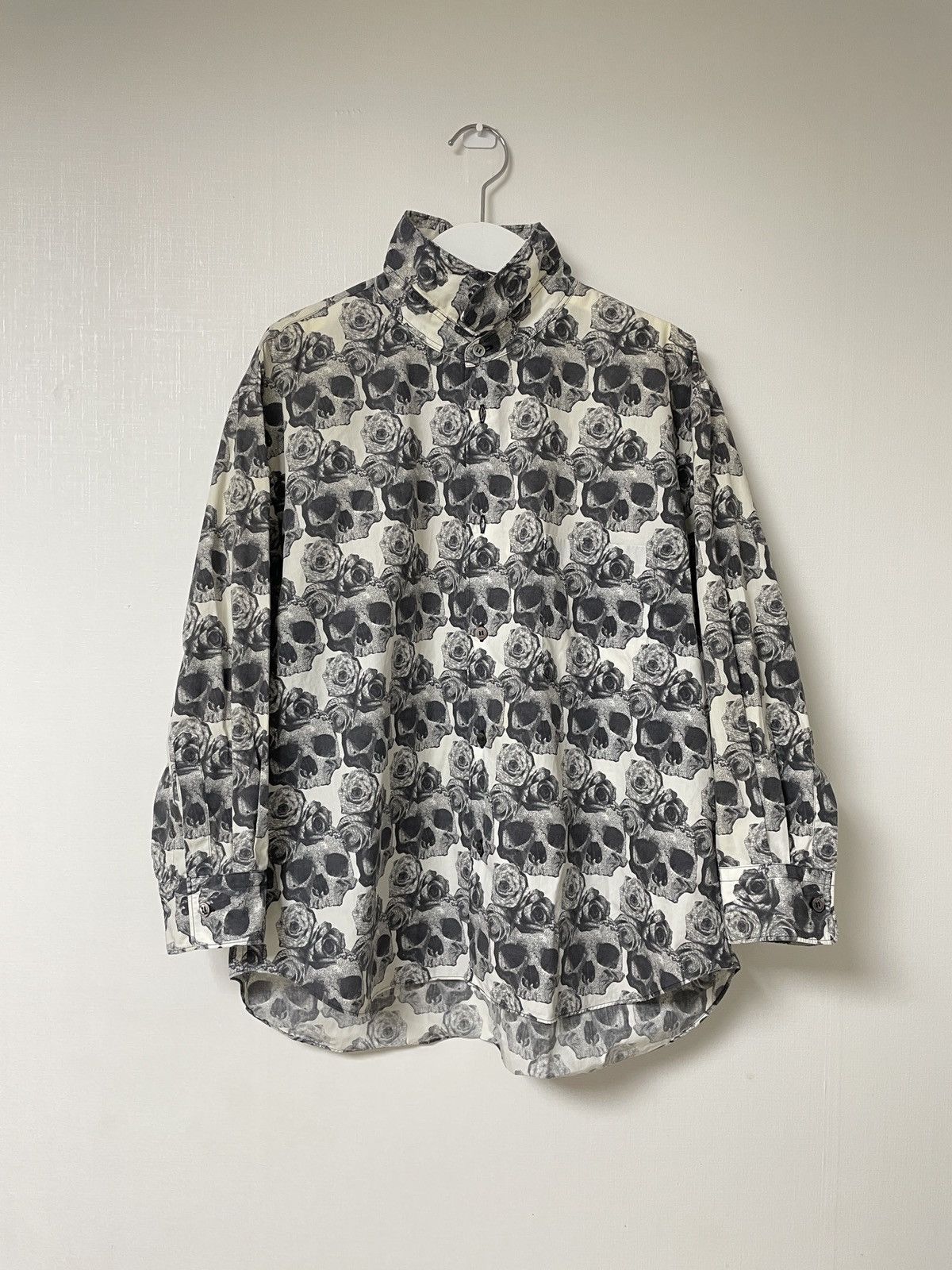 Comme des Garcons Homme Plus Unique🪞Epic look from the runway!Floral Skull shirt CDG🖤☠️ Size US M / EU 48-50 / 2 - 2 Thumbnail