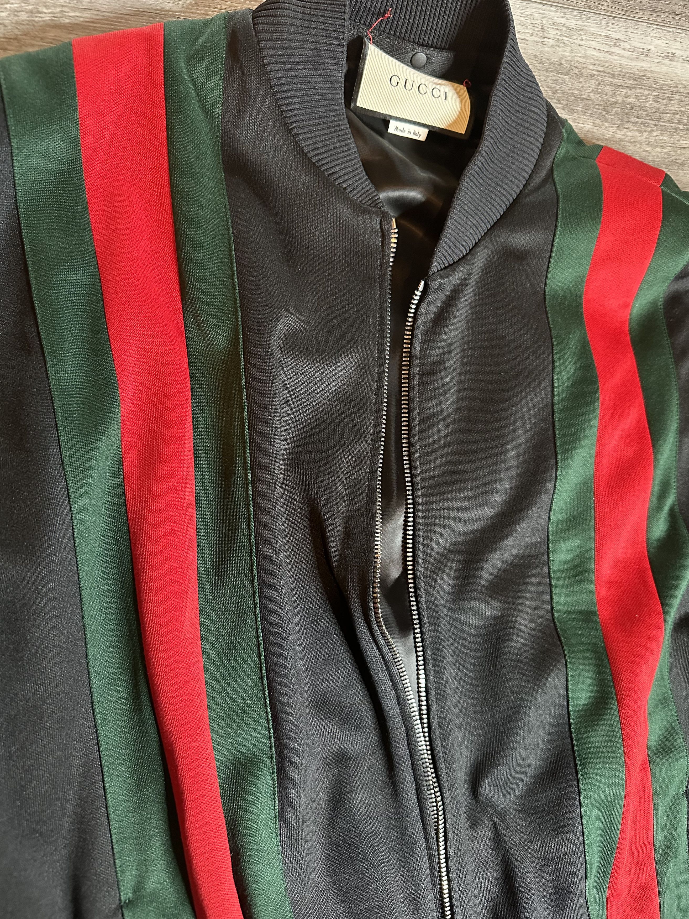 Gucci Gucci Web Stripes Jersey Bomber Track Jacket (Size Large) Size US L / EU 52-54 / 3 - 4 Thumbnail