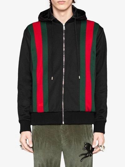 Gucci Gucci Web Stripes Jersey Bomber Track Jacket (Size Large) Size US L / EU 52-54 / 3 - 8 Thumbnail