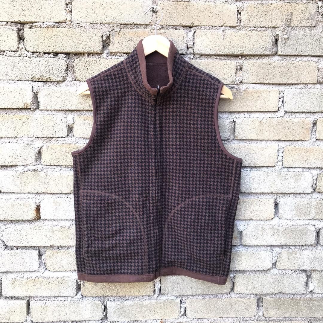 Japanese Brand × Uniqlo Dark Brown checkered Reversible Vest fleece zipper Size US M / EU 48-50 / 2 - 1 Thumbnail