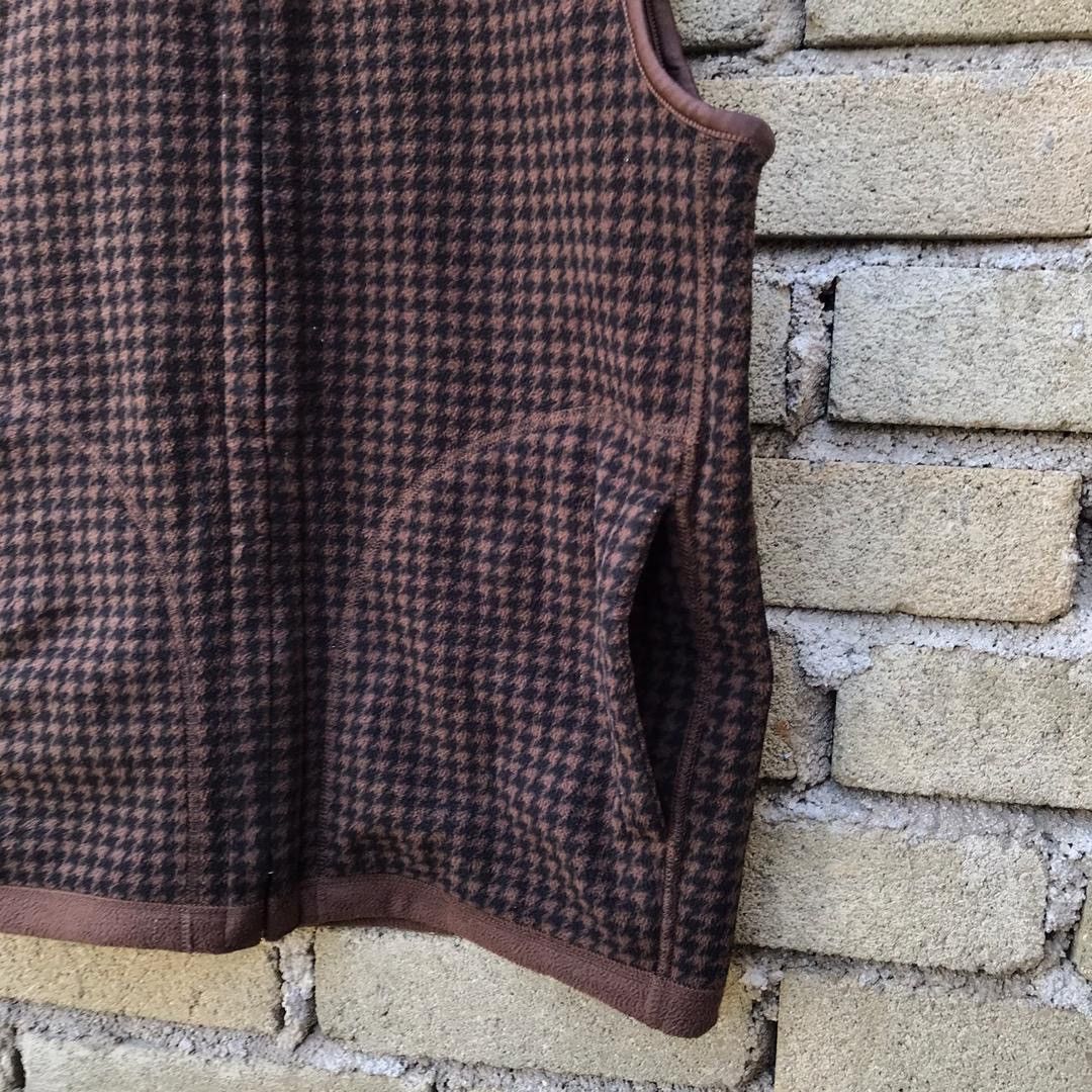 Japanese Brand × Uniqlo Dark Brown checkered Reversible Vest fleece zipper Size US M / EU 48-50 / 2 - 2 Thumbnail