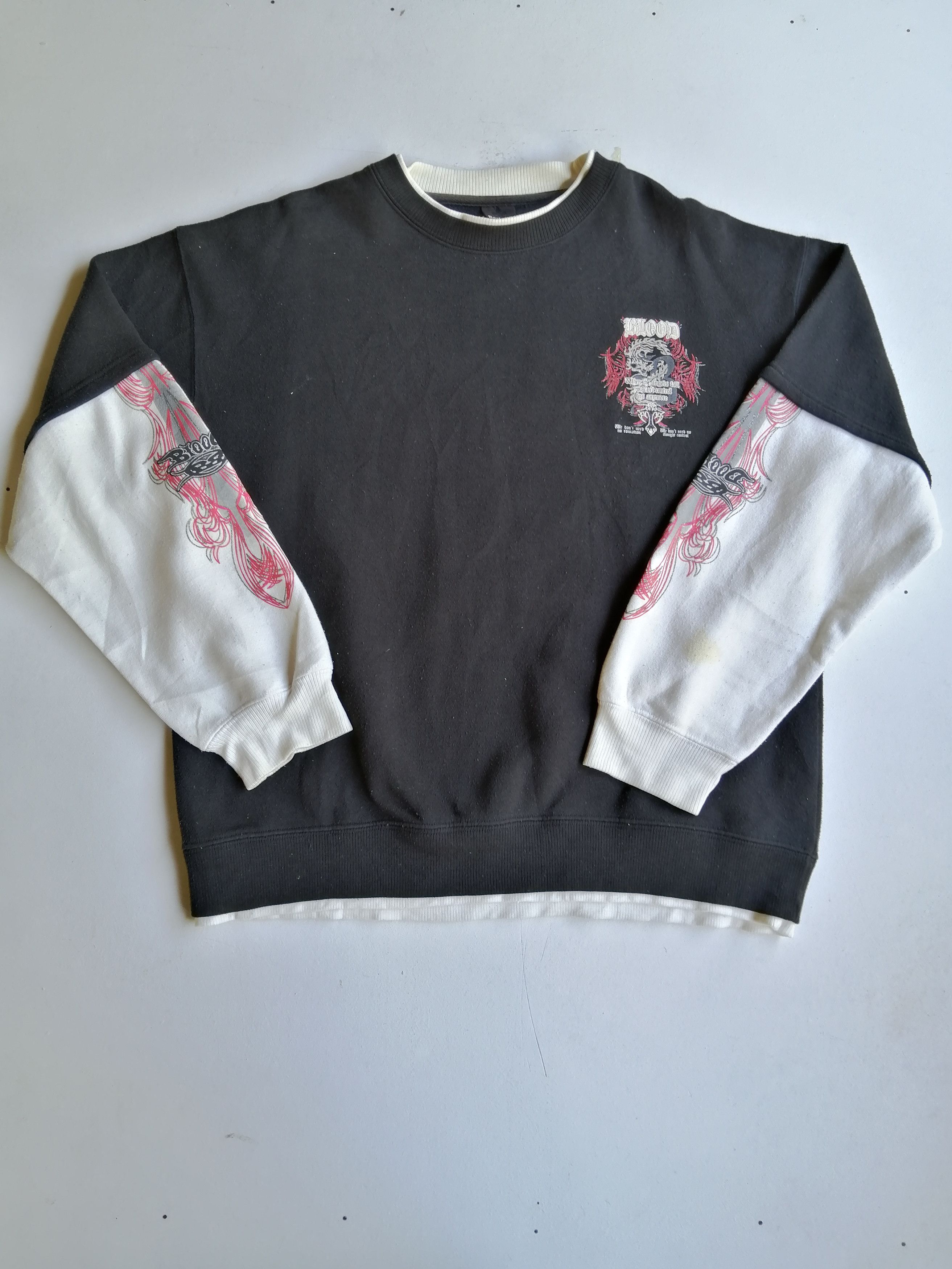Designer Vintage Beaumere BLood Big Logo Sweatshirt Size US M / EU 48-50 / 2 - 1 Thumbnail
