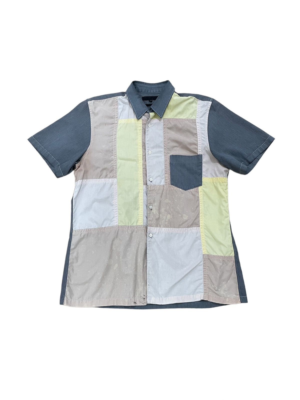 Comme des Garcons × Comme des Garcons SHIRT × Junya Watanabe Rare And Beautiful Comme des Garcons Shirt Patchwork Shirt Size US L / EU 52-54 / 3 - 1 Thumbnail
