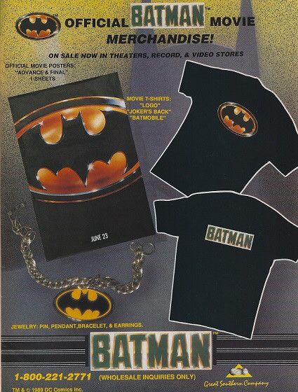 DC Comics 1989 Batman Movie Merchandise Logo Tshirt Size US XL / EU 56 / 4 - 1 Thumbnail
