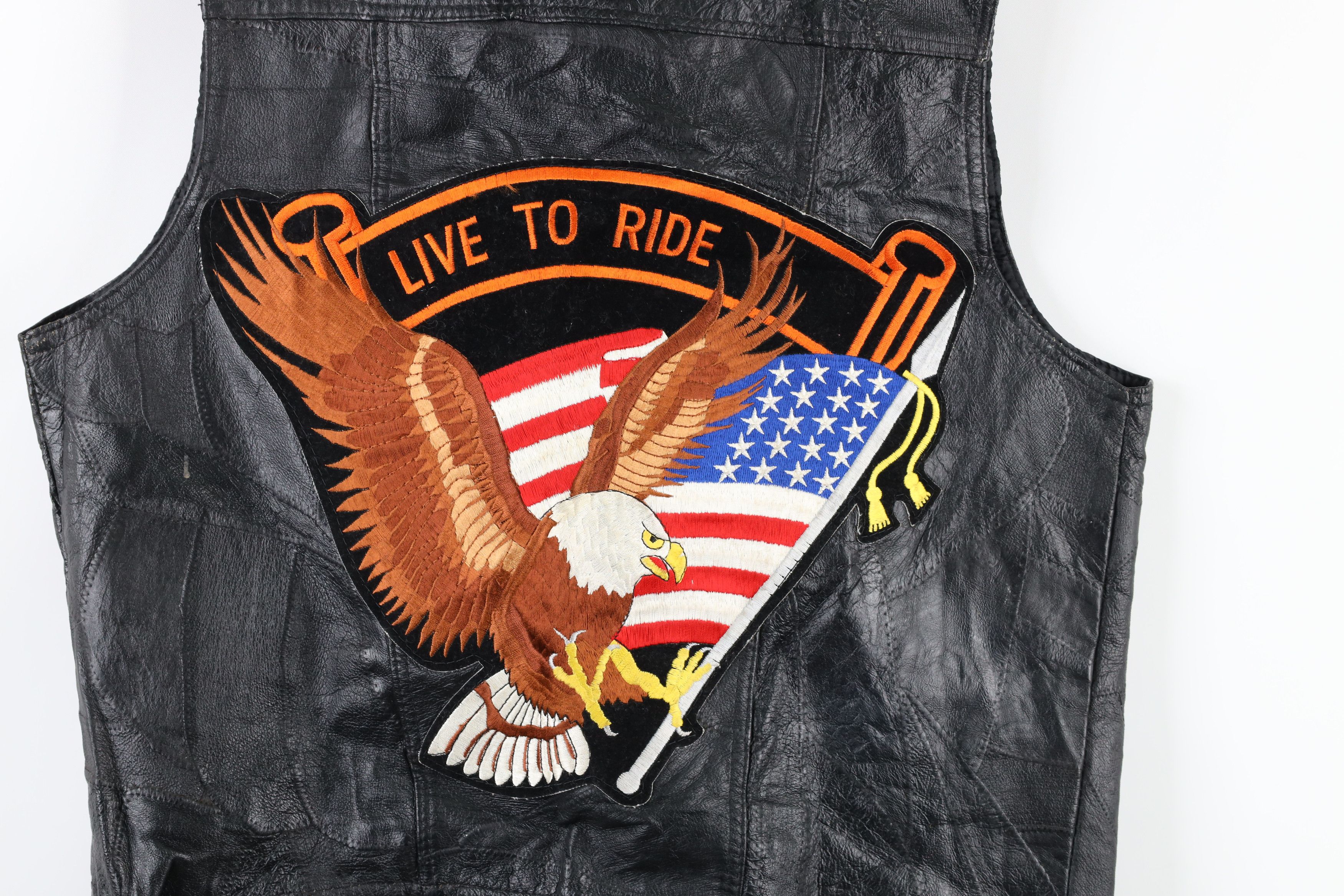 Vintage Vintage Biketoberfest Harley Davidson Leather Vest Black Size US M / EU 48-50 / 2 - 9 Thumbnail