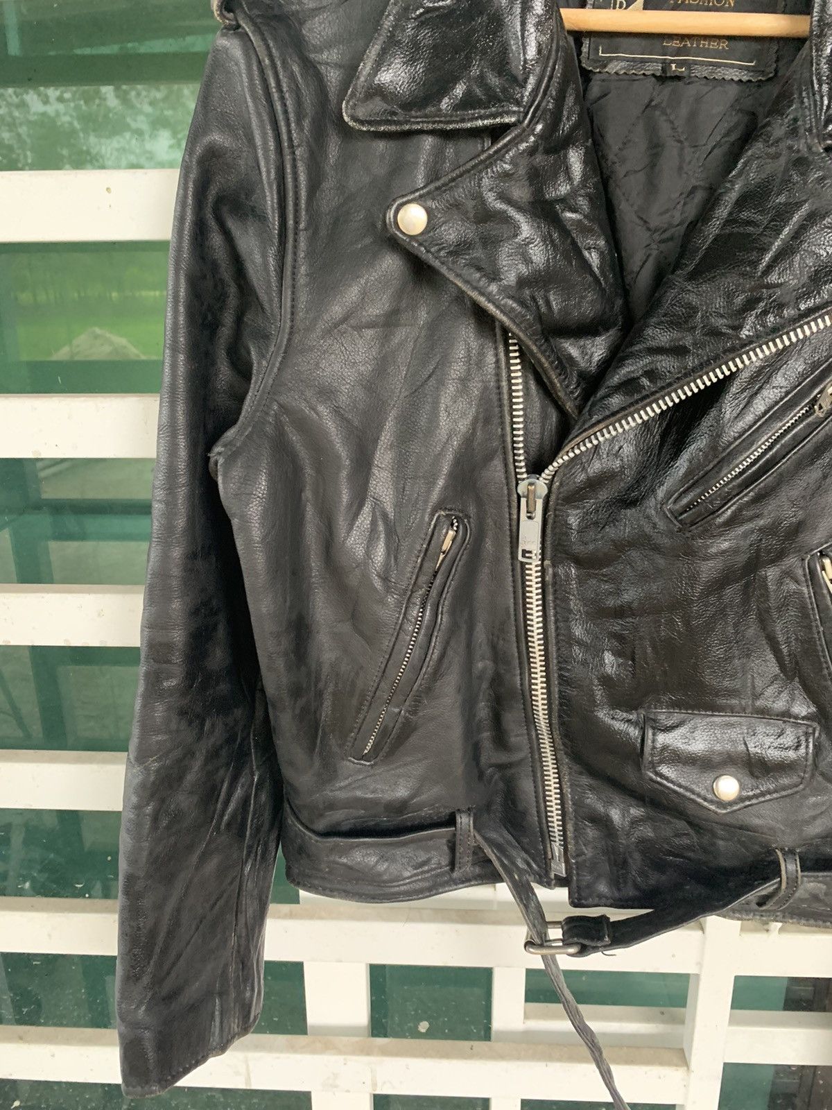 Japanese Brand ECHT Double Collar Leather Jacket Size US M / EU 48-50 / 2 - 5 Thumbnail