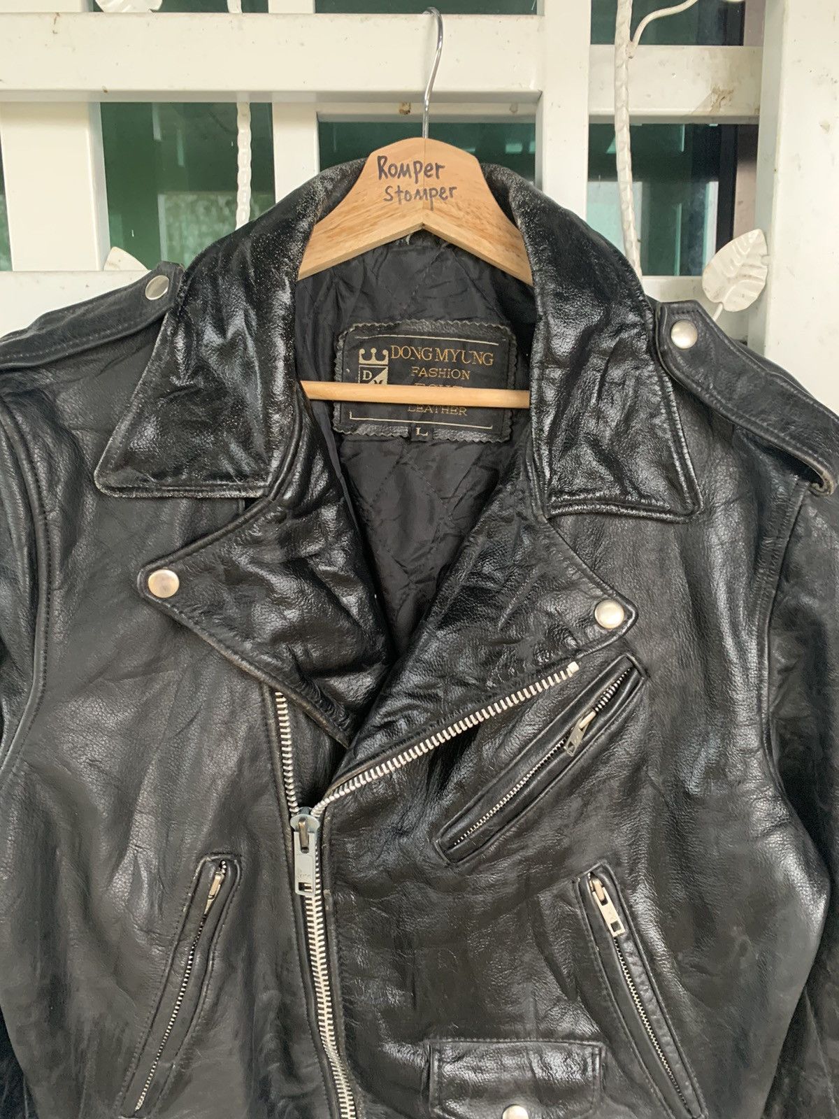 Japanese Brand ECHT Double Collar Leather Jacket Size US M / EU 48-50 / 2 - 4 Thumbnail