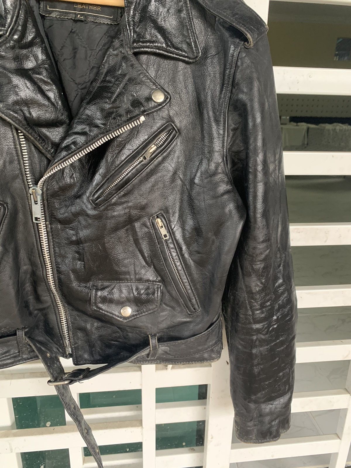 Japanese Brand ECHT Double Collar Leather Jacket Size US M / EU 48-50 / 2 - 6 Thumbnail