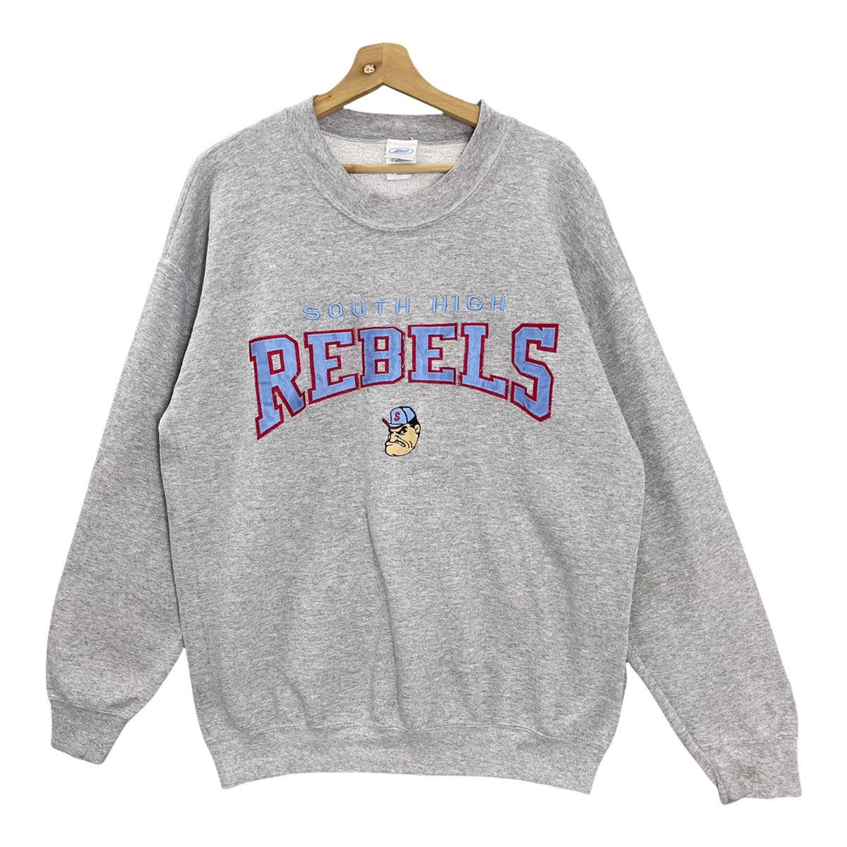 Japanese Brand Vintage 90s South High Rebels Crewneck Sweatshirt Size L Size US L / EU 52-54 / 3 - 3 Thumbnail