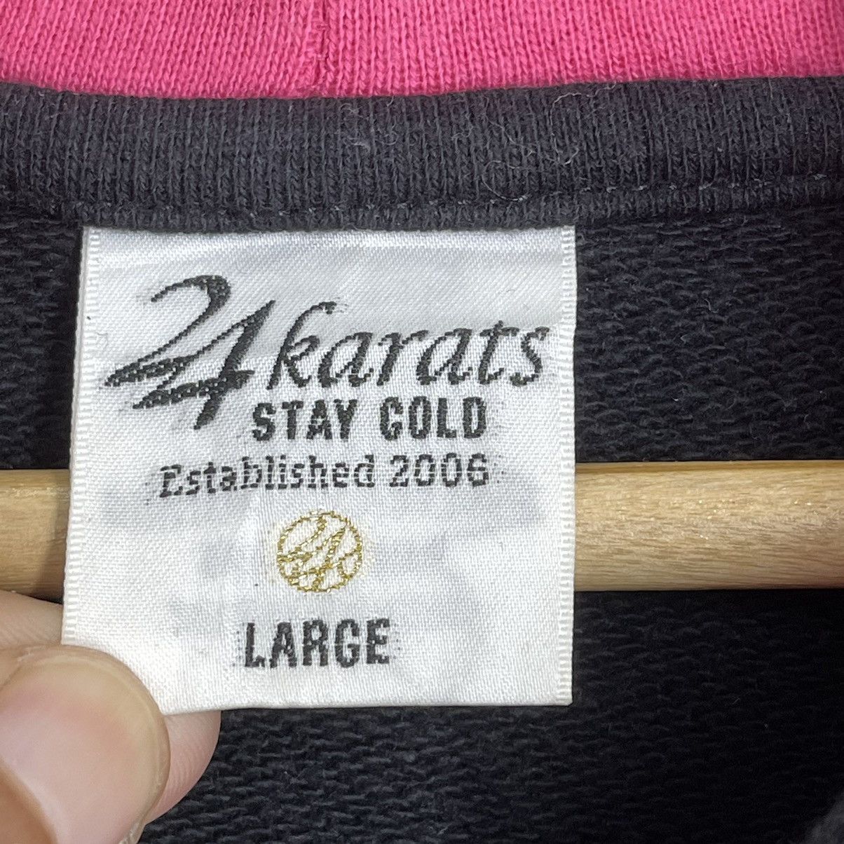 Japanese Brand 24karats Big Logo Zipper Hoodies Size M Size US M / EU 48-50 / 2 - 12 Thumbnail