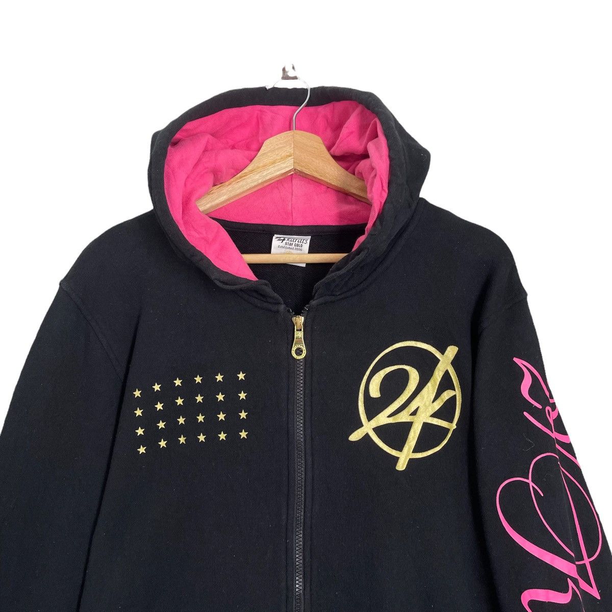 Japanese Brand 24karats Big Logo Zipper Hoodies Size M Size US M / EU 48-50 / 2 - 8 Thumbnail
