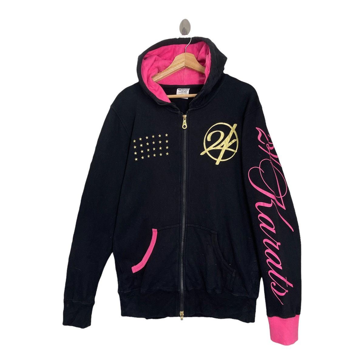 Japanese Brand 24karats Big Logo Zipper Hoodies Size M Size US M / EU 48-50 / 2 - 7 Thumbnail