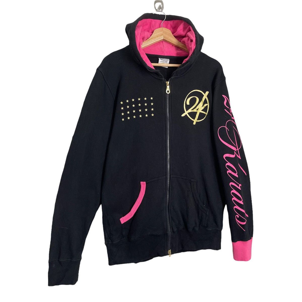 Japanese Brand 24karats Big Logo Zipper Hoodies Size M Size US M / EU 48-50 / 2 - 6 Thumbnail