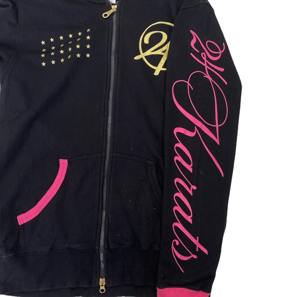 Japanese Brand 24karats Big Logo Zipper Hoodies Size M Size US M / EU 48-50 / 2 - 9 Thumbnail