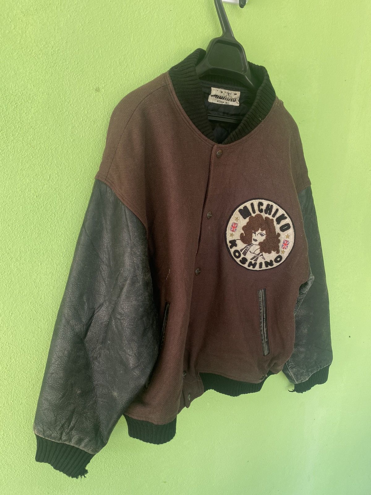 Beauty Beast VINTAGE MICHIKO KOSHINO LONDON LEATHER VARSITY JACKET Size US L / EU 52-54 / 3 - 3 Thumbnail