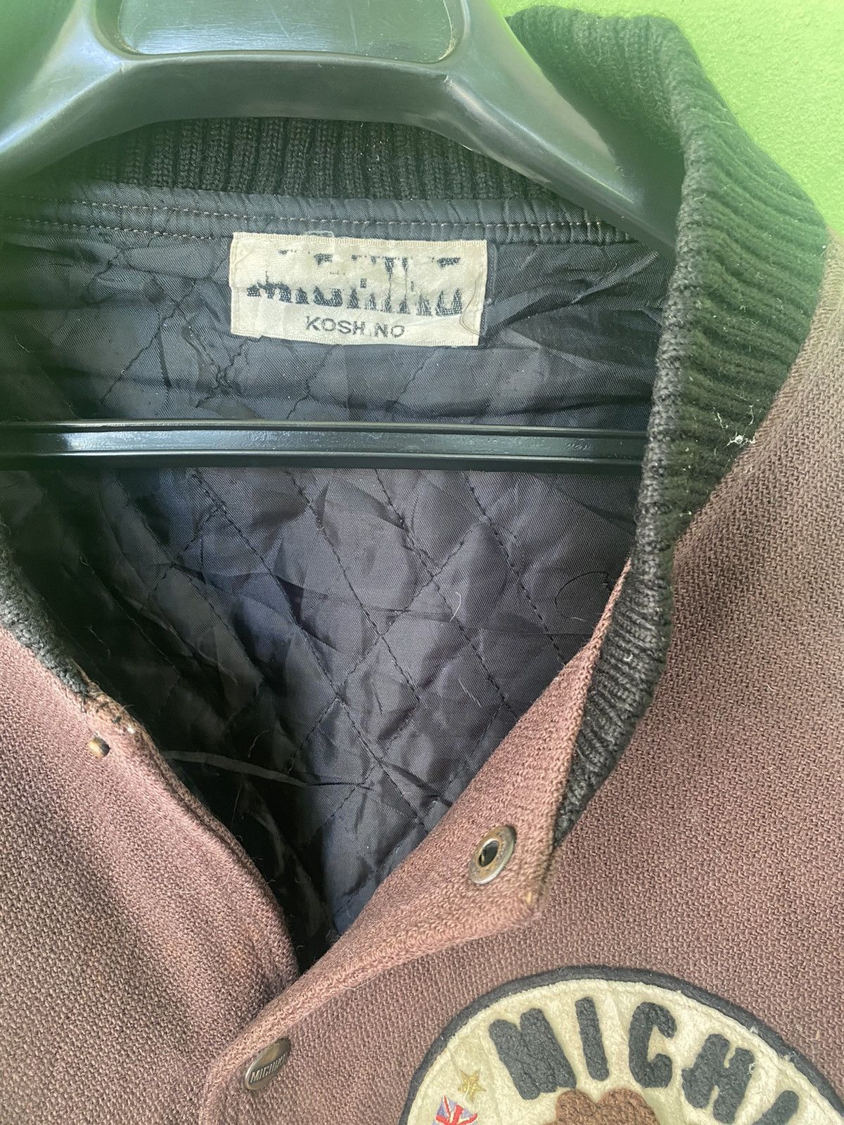 Beauty Beast VINTAGE MICHIKO KOSHINO LONDON LEATHER VARSITY JACKET Size US L / EU 52-54 / 3 - 6 Thumbnail