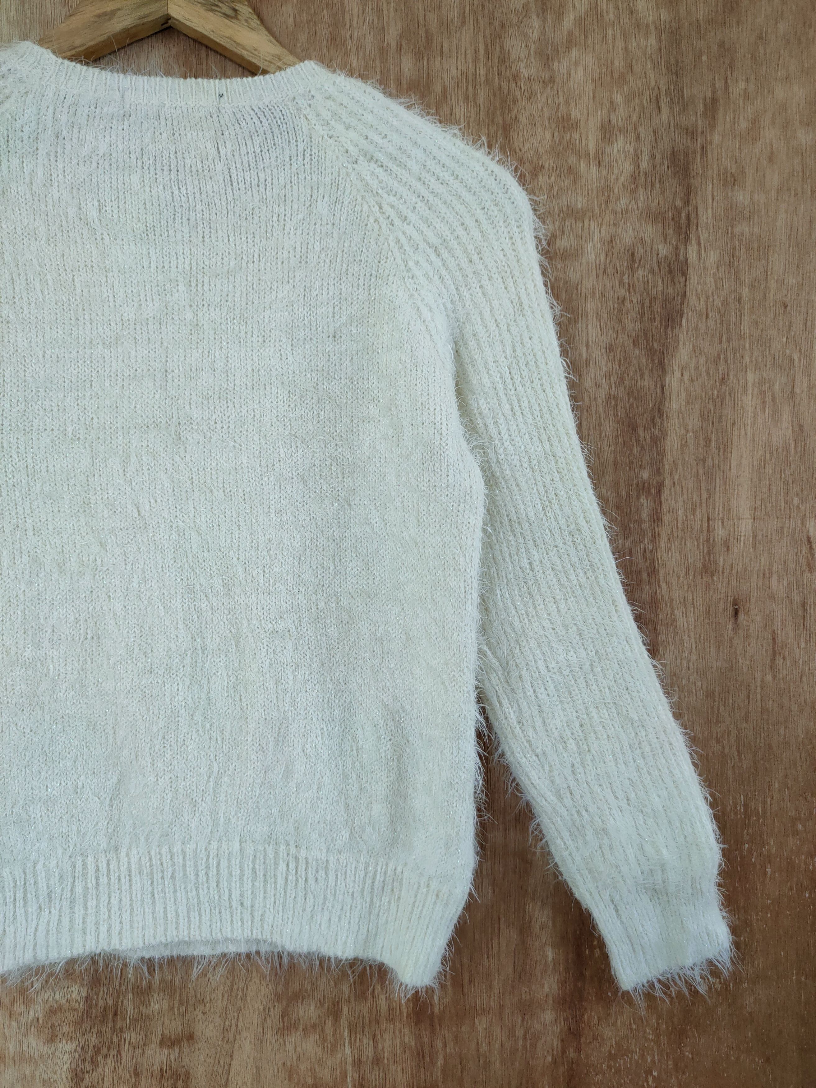 Aran Isles Knitwear × Japanese Brand IGNI JAPAN MOHAIR SOFT FUR SHAGGY KNITWEAR #46-544 Size XS / US 0-2 / IT 36-38 - 10 Thumbnail
