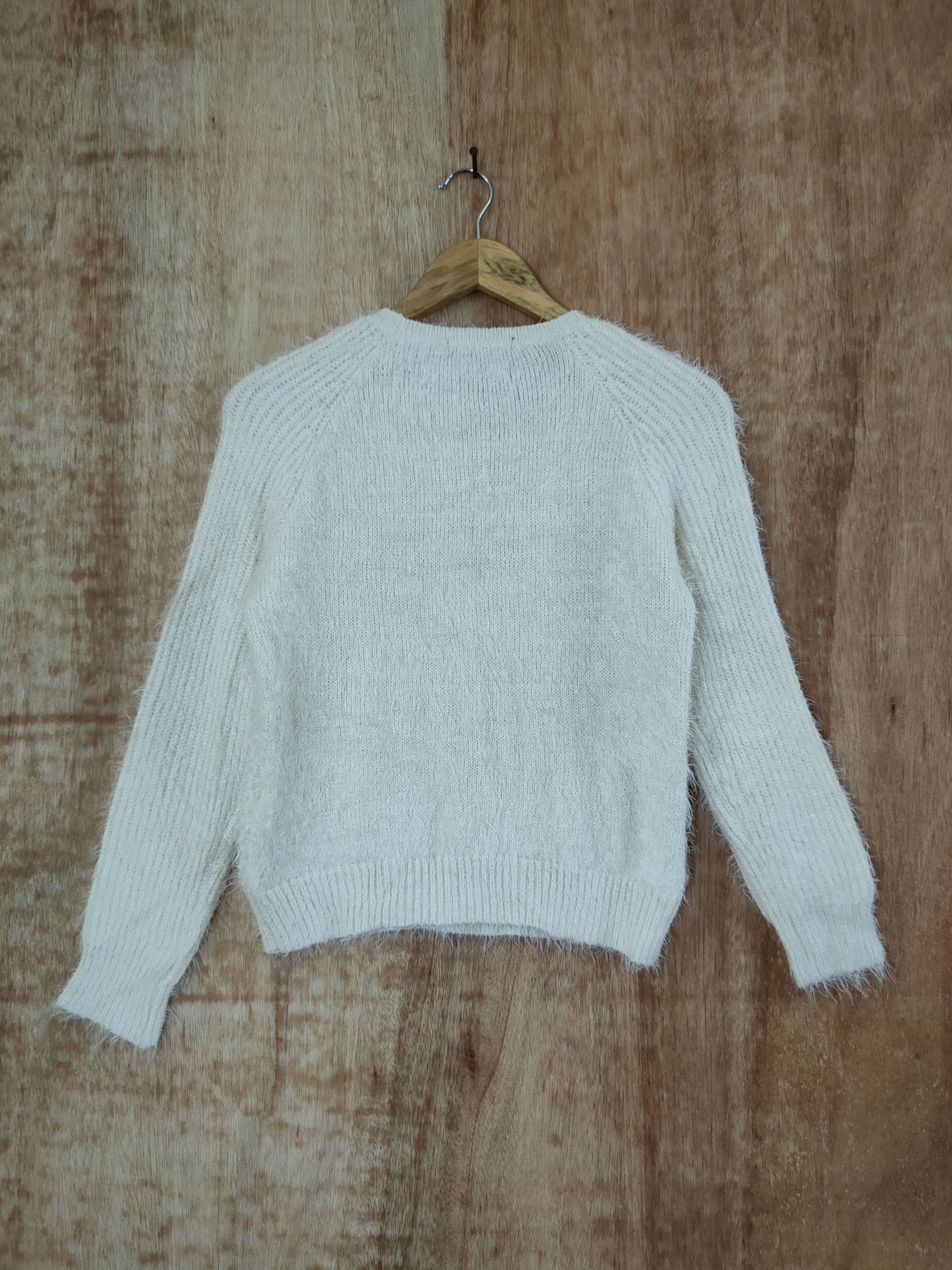 Aran Isles Knitwear × Japanese Brand IGNI JAPAN MOHAIR SOFT FUR SHAGGY KNITWEAR #46-544 Size XS / US 0-2 / IT 36-38 - 8 Thumbnail