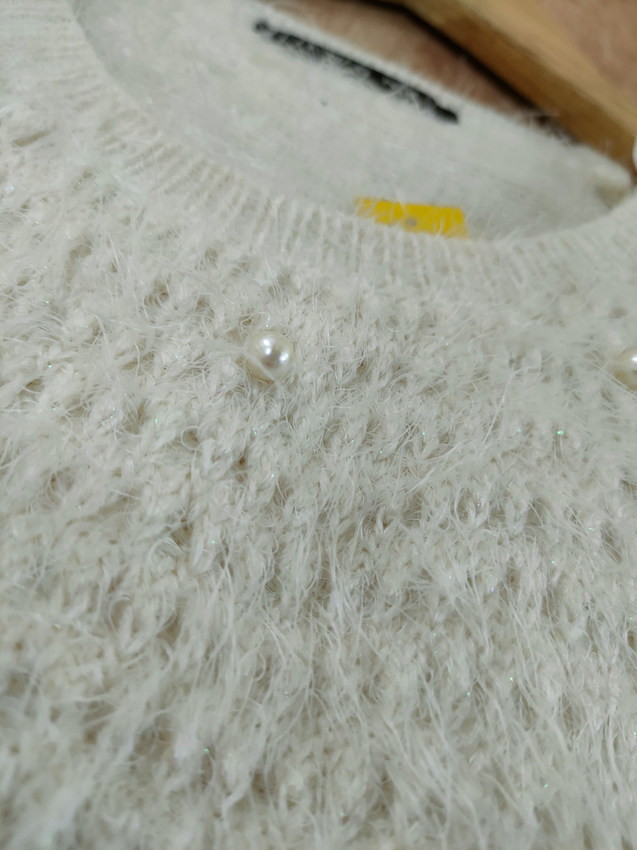 Aran Isles Knitwear × Japanese Brand IGNI JAPAN MOHAIR SOFT FUR SHAGGY KNITWEAR #46-544 Size XS / US 0-2 / IT 36-38 - 5 Thumbnail