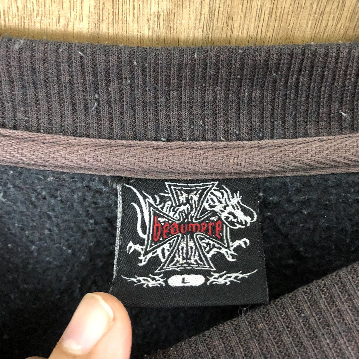 Japanese Brand Beaumere Faded Dark Blue Sweatshirt Size US L / EU 52-54 / 3 - 10 Thumbnail