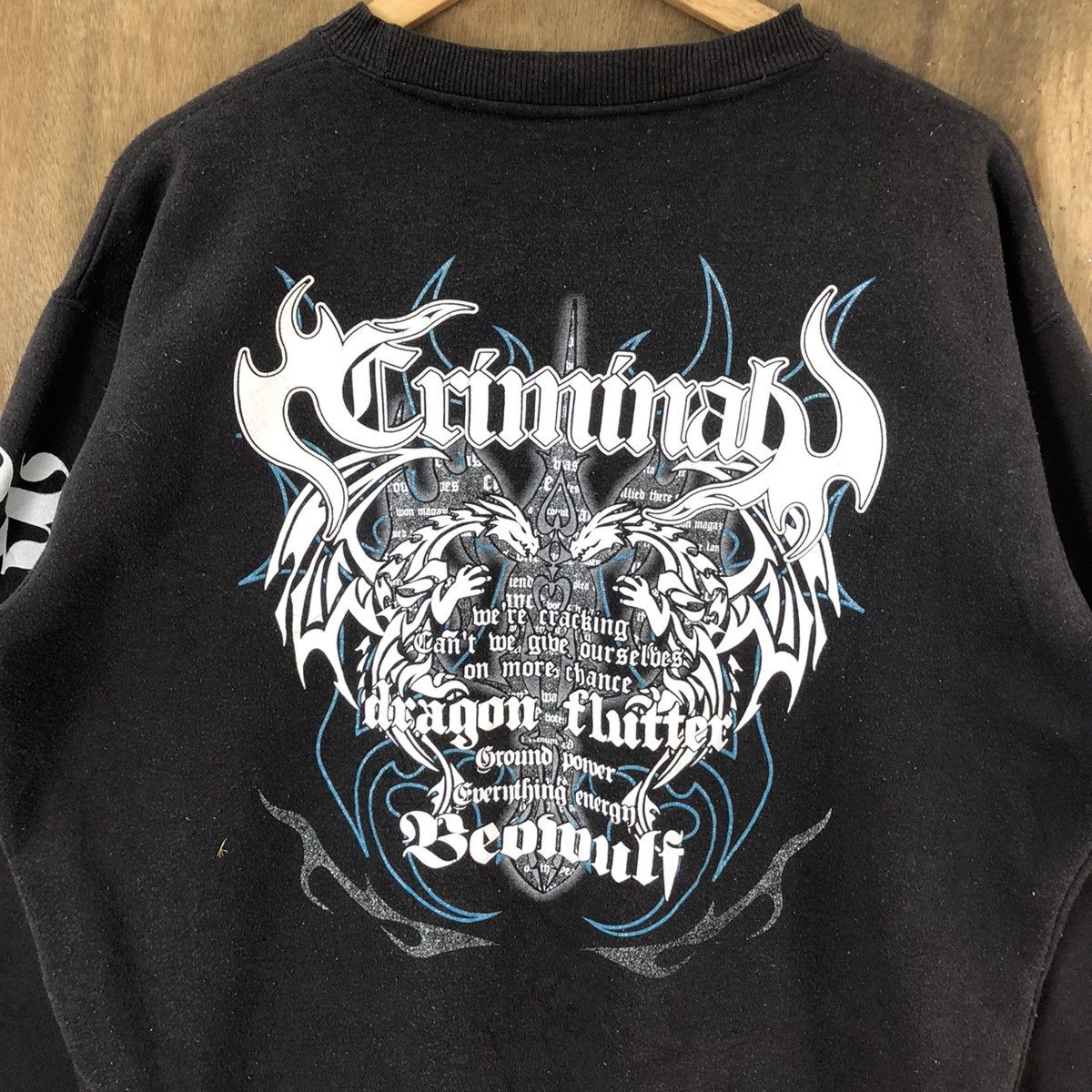 Japanese Brand Beaumere Faded Dark Blue Sweatshirt Size US L / EU 52-54 / 3 - 2 Thumbnail