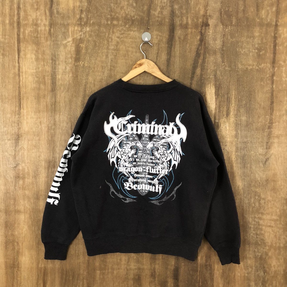 Japanese Brand Beaumere Faded Dark Blue Sweatshirt Size US L / EU 52-54 / 3 - 1 Thumbnail
