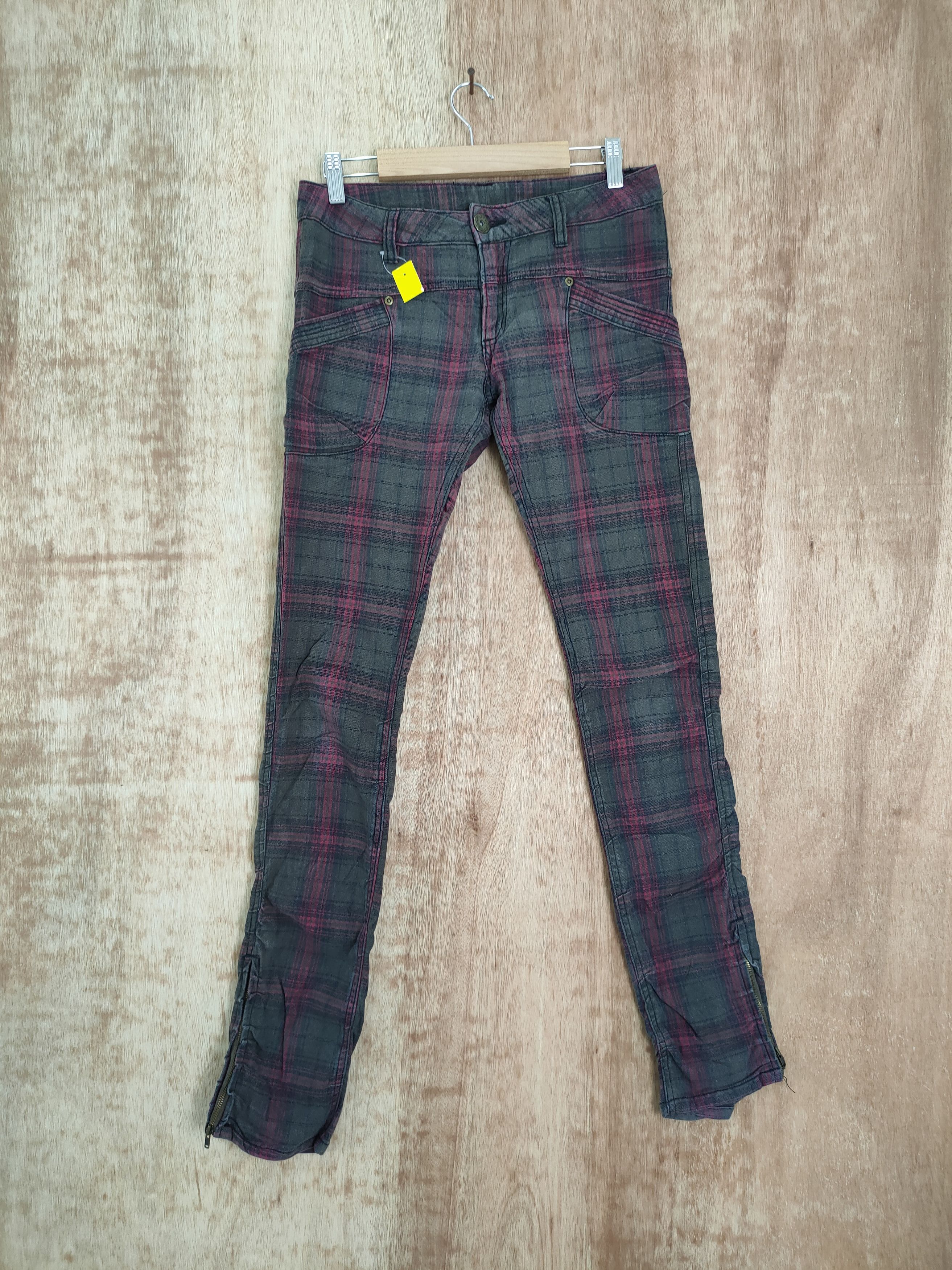 Japanese Brand × Seditionaries Japan Checkered spring skinny cargo pants #4146 Size 26" / US 2 / IT 38 - 1 Thumbnail