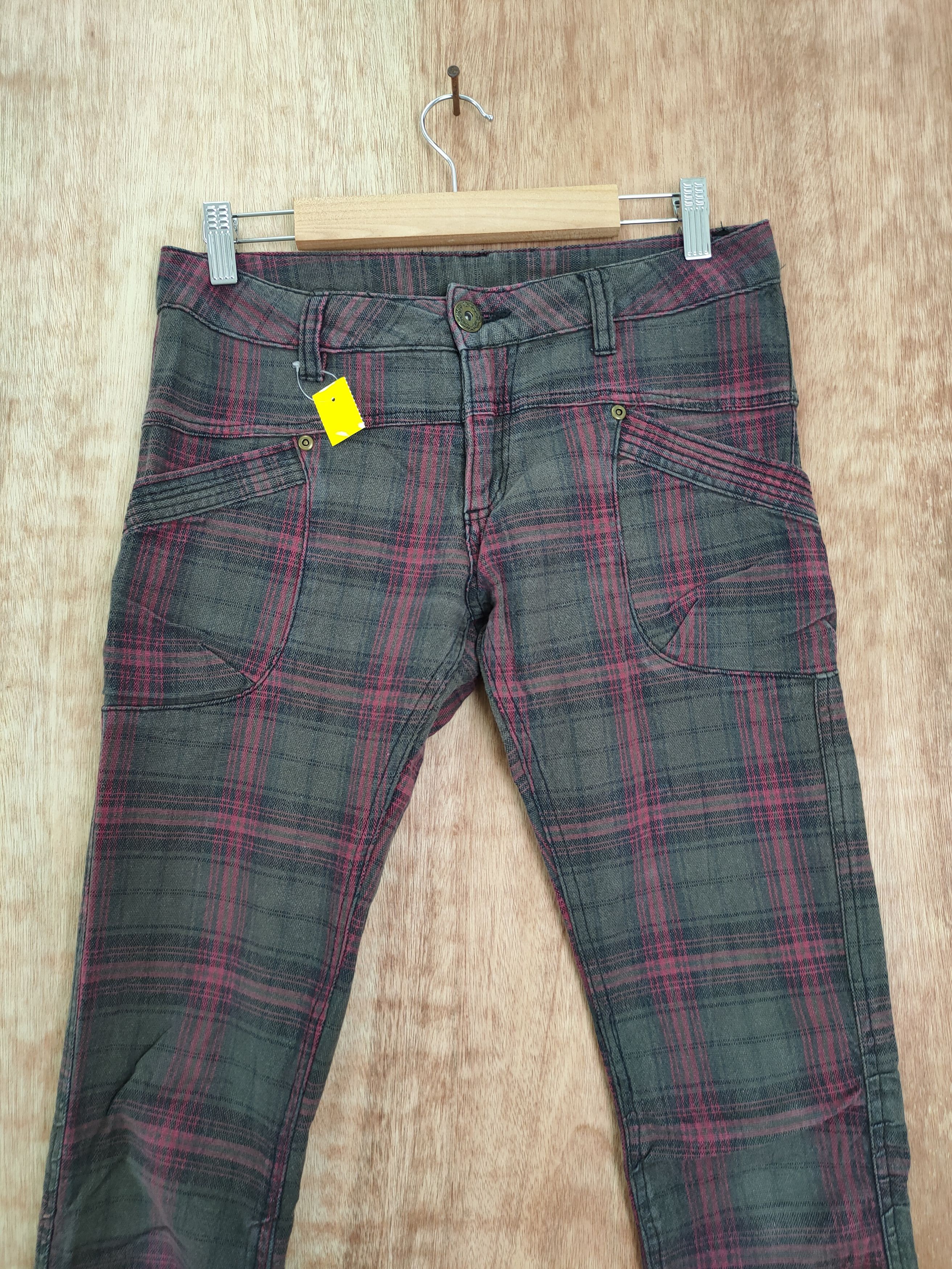 Japanese Brand × Seditionaries Japan Checkered spring skinny cargo pants #4146 Size 26" / US 2 / IT 38 - 3 Thumbnail