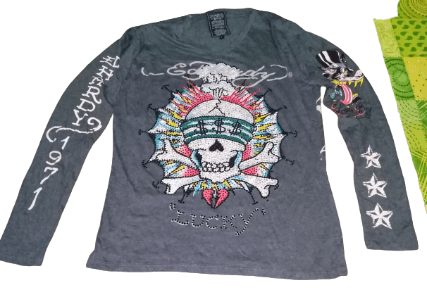 Christian Audigier Ed Hardy by Christian Audigier V Neck Tshirt Size US M / EU 48-50 / 2 - 1 Thumbnail