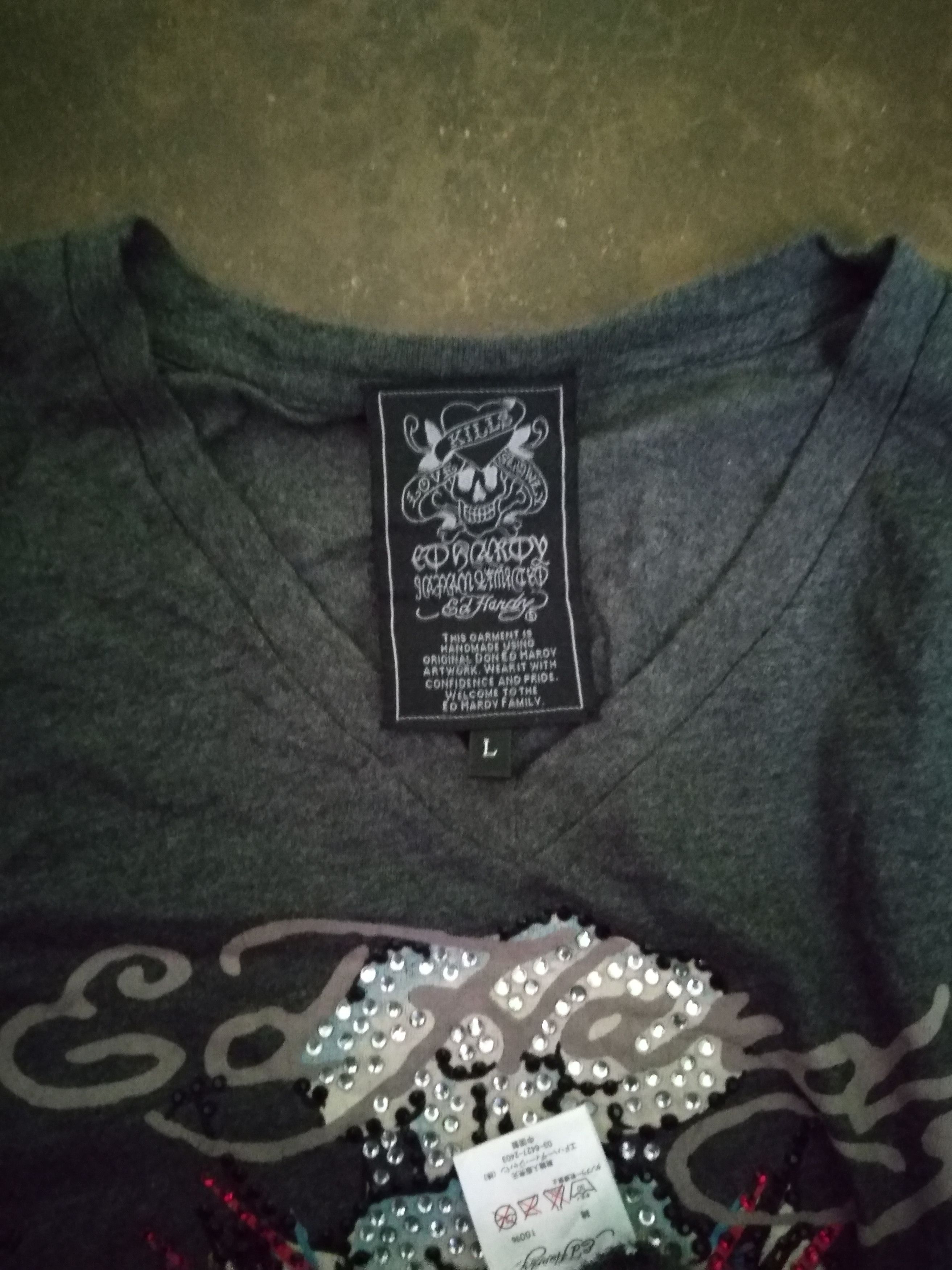 Christian Audigier Ed Hardy by Christian Audigier V Neck Tshirt Size US M / EU 48-50 / 2 - 4 Thumbnail