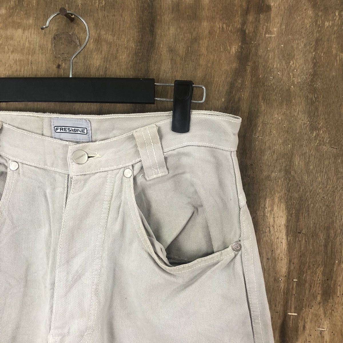 Japanese Brand FRESHINE LIGHT BUTTON FLY FADED JEANS DENIM PANTS # 015 Size US 28 / EU 44 - 5 Thumbnail