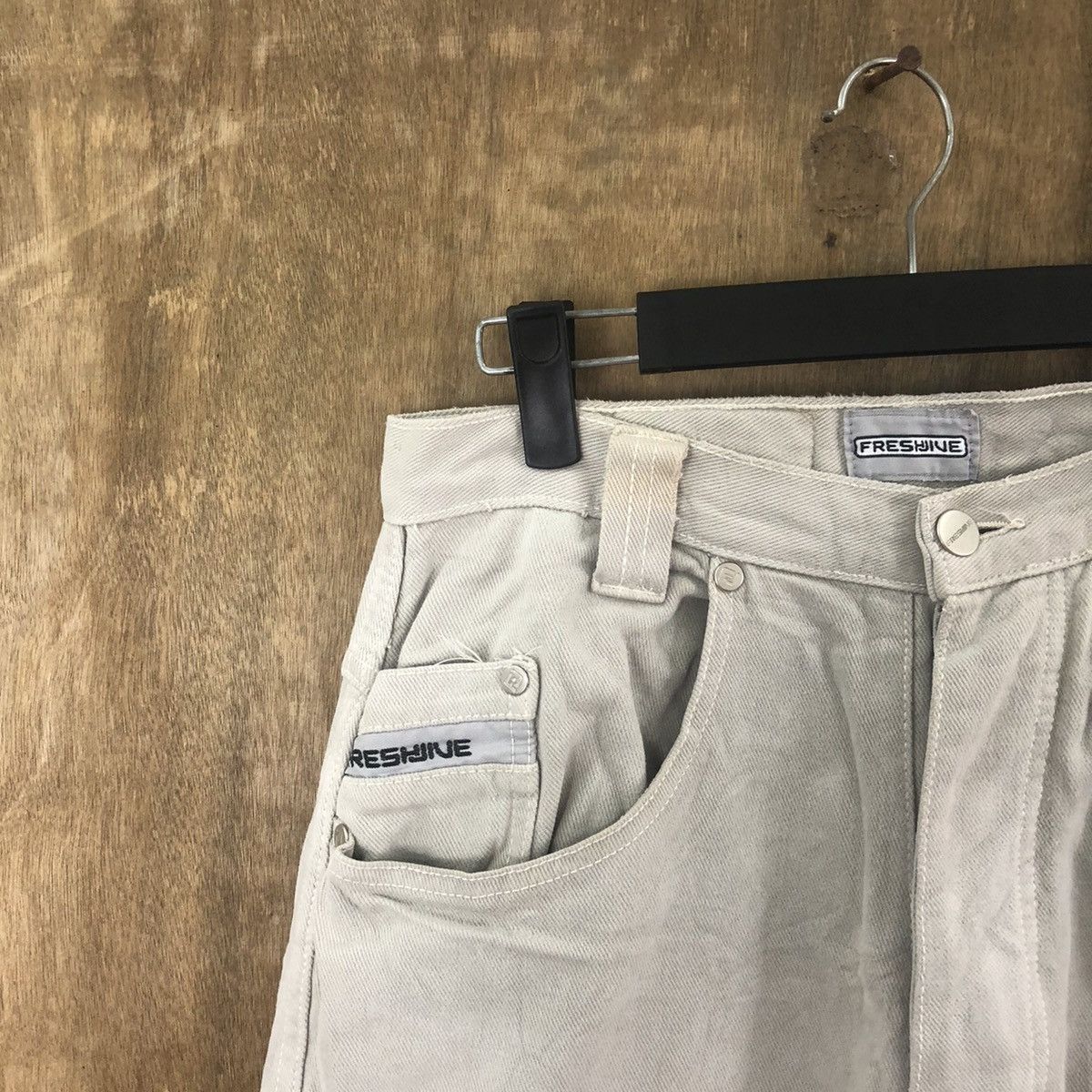 Japanese Brand FRESHINE LIGHT BUTTON FLY FADED JEANS DENIM PANTS # 015 Size US 28 / EU 44 - 4 Thumbnail