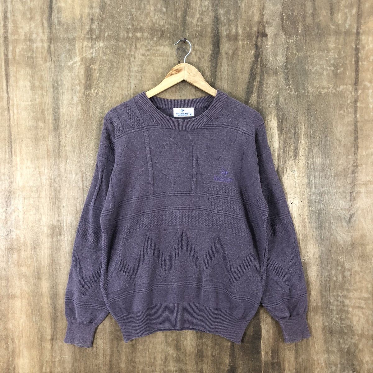 Dunlop × Vintage Vintage Dunlop Faded Purple Knitwear #038 Size US M / EU 48-50 / 2 - 1 Thumbnail