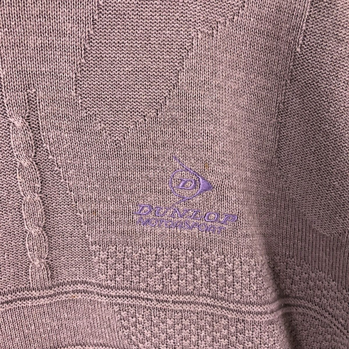 Dunlop × Vintage Vintage Dunlop Faded Purple Knitwear #038 Size US M / EU 48-50 / 2 - 4 Thumbnail