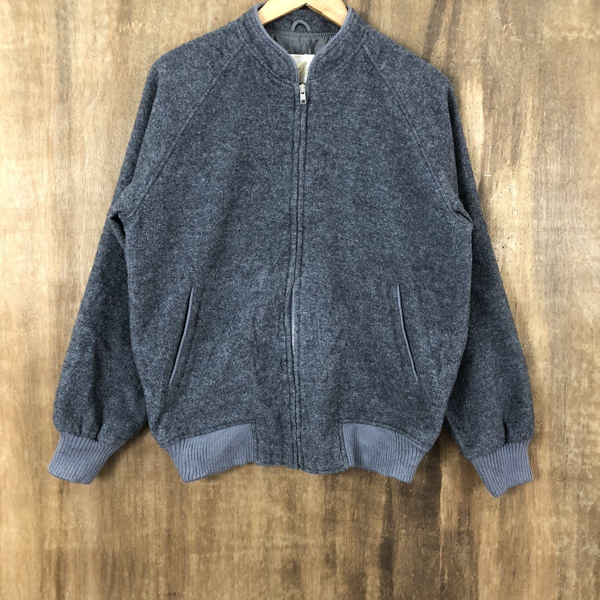 Japanese Brand JILL JACK GREY WOOL VARSITY JACKET #1882 Size US M / EU 48-50 / 2 - 3 Thumbnail