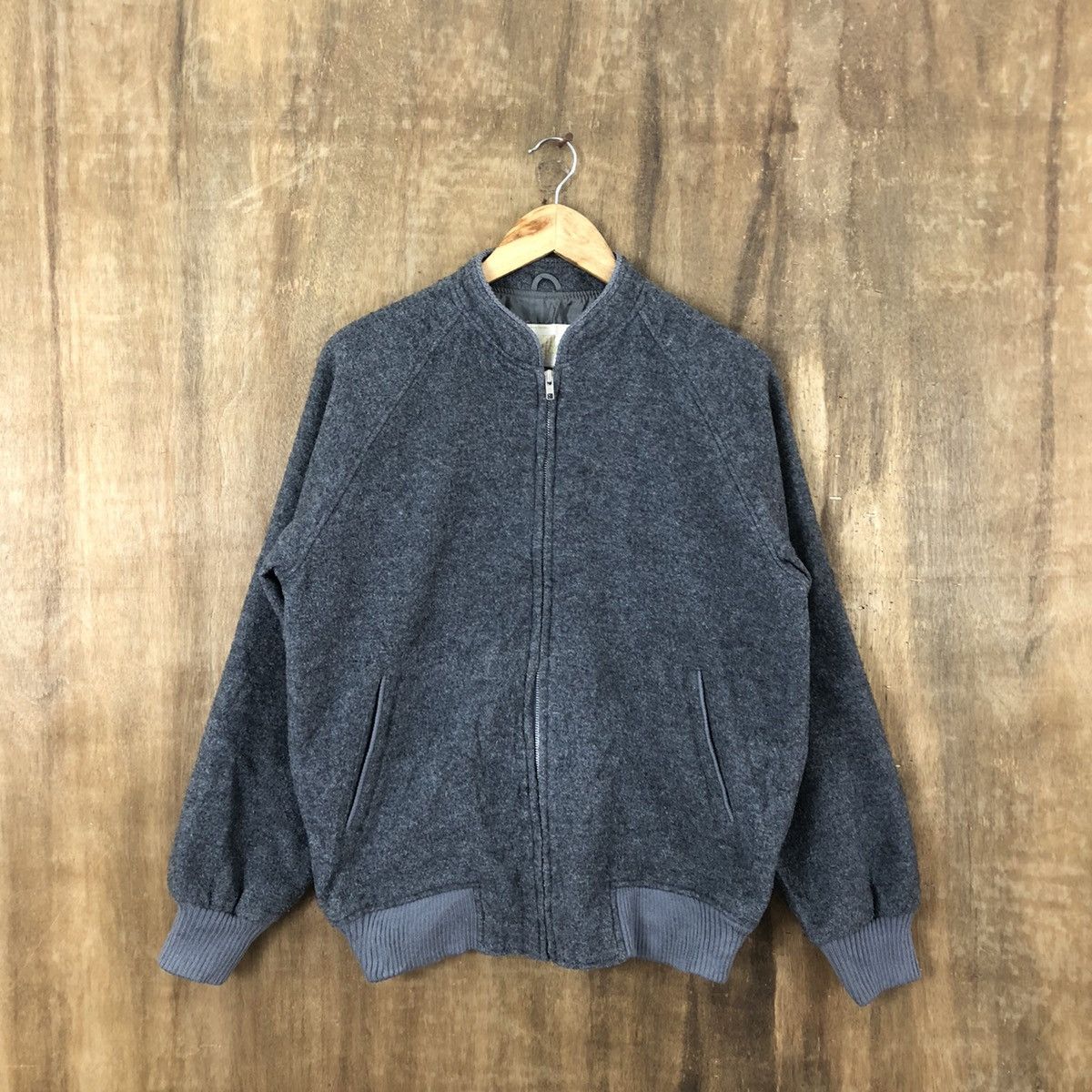 JILL JACK GREY WOOL VARSITY JACKET #1882