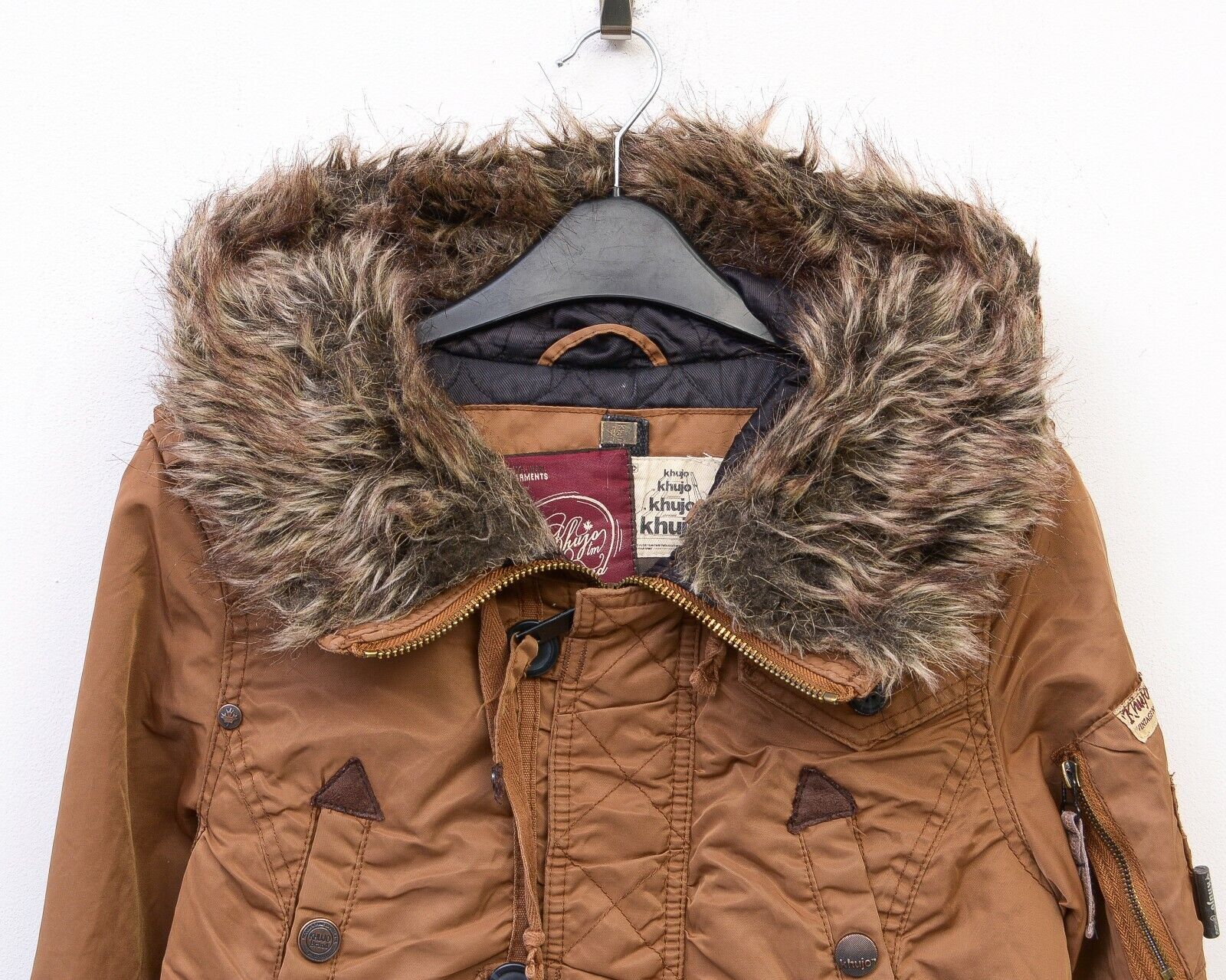 khujo Women EU 40 Coat Jacket US 8 Cotton Hooded Parka Long Ladies Size M / US 6-8 / IT 42-44 - 2 Thumbnail
