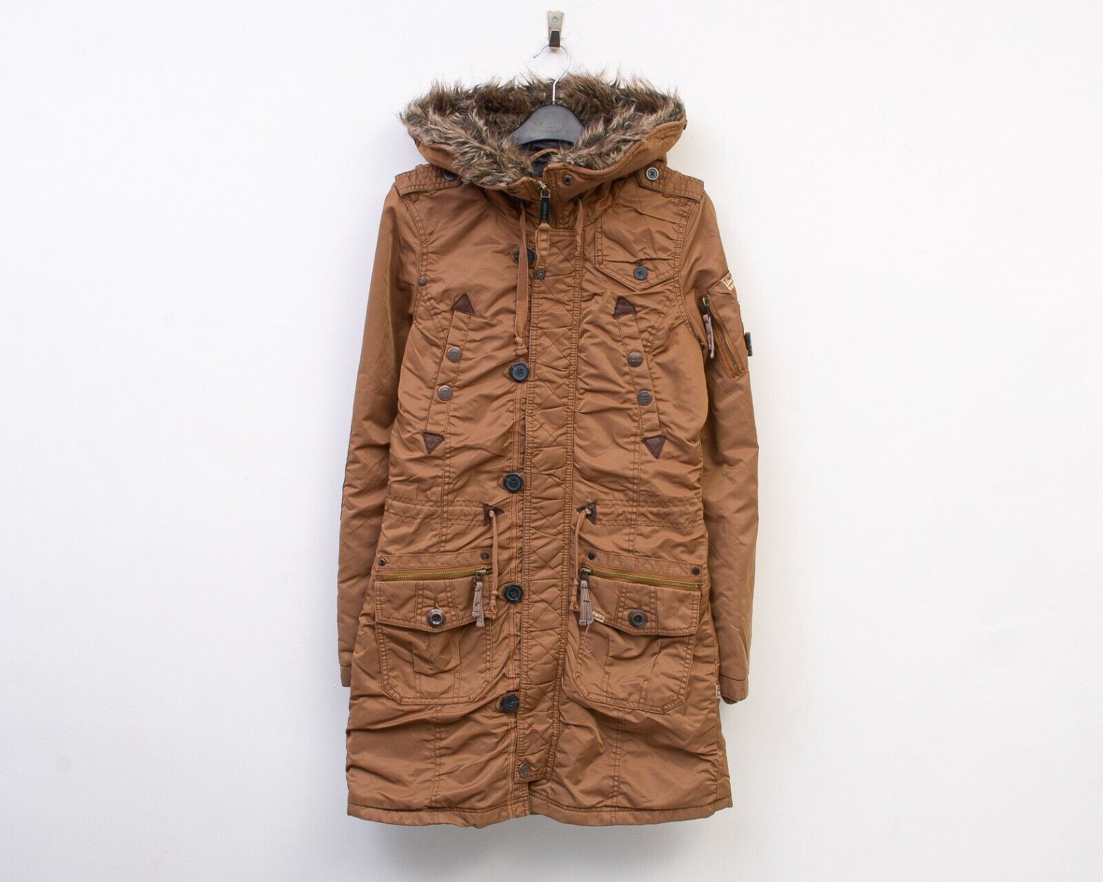 khujo Women EU 40 Coat Jacket US 8 Cotton Hooded Parka Long Ladies Size M / US 6-8 / IT 42-44 - 1 Thumbnail