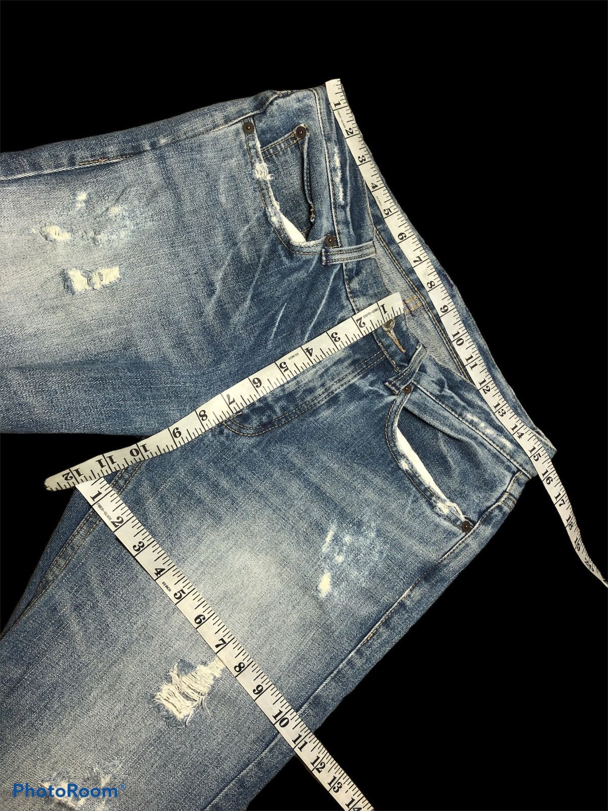 Takeo Kikuchi DISTRESSED WASHED BLUE DENIM BY TAKEO KIKUCHI Size US 31 - 5 Thumbnail