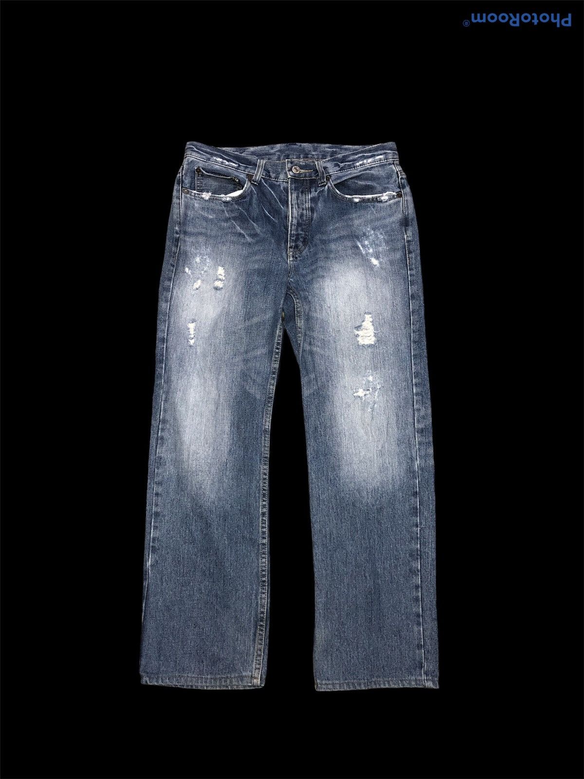Takeo Kikuchi DISTRESSED WASHED BLUE DENIM BY TAKEO KIKUCHI Size US 31 - 1 Thumbnail