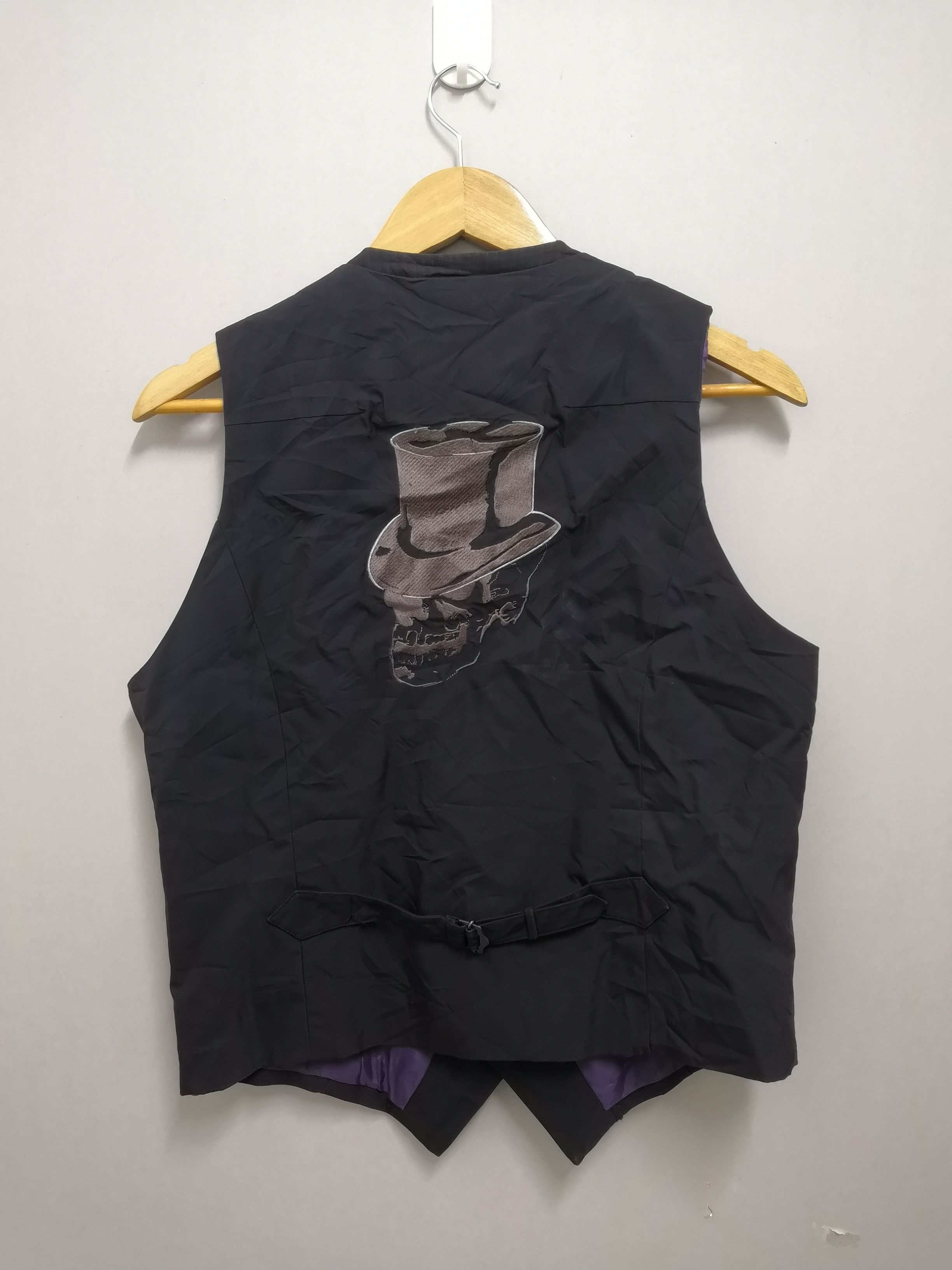 Japanese Brand × PPFM PPFM Skull Rock Punk Sedition Gothic Black Vest Size US S / EU 44-46 / 1 - 1 Thumbnail