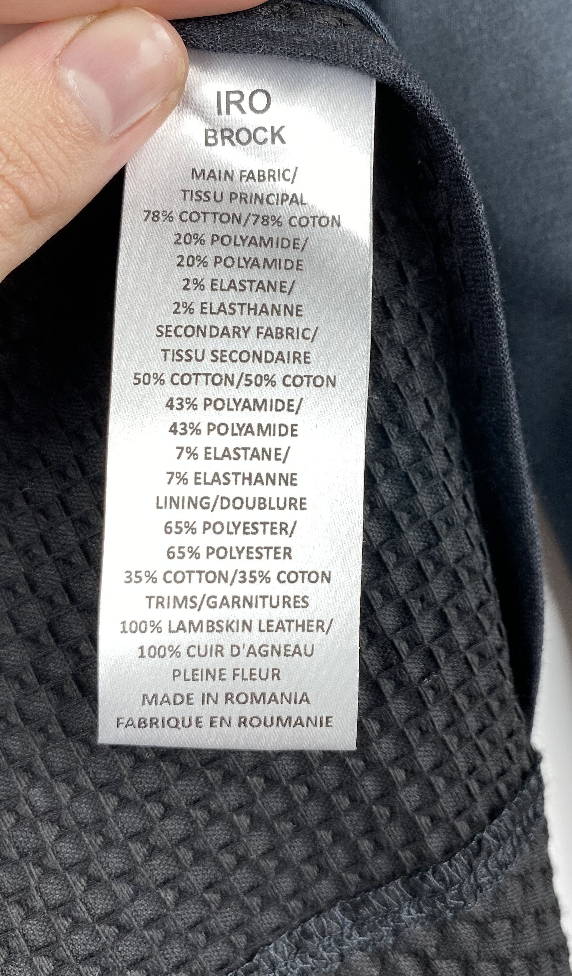 Iro IRO Brock Textured Leather inserts Zip Women's Jacket Size XS / US 0-2 / IT 36-38 - 11 Thumbnail
