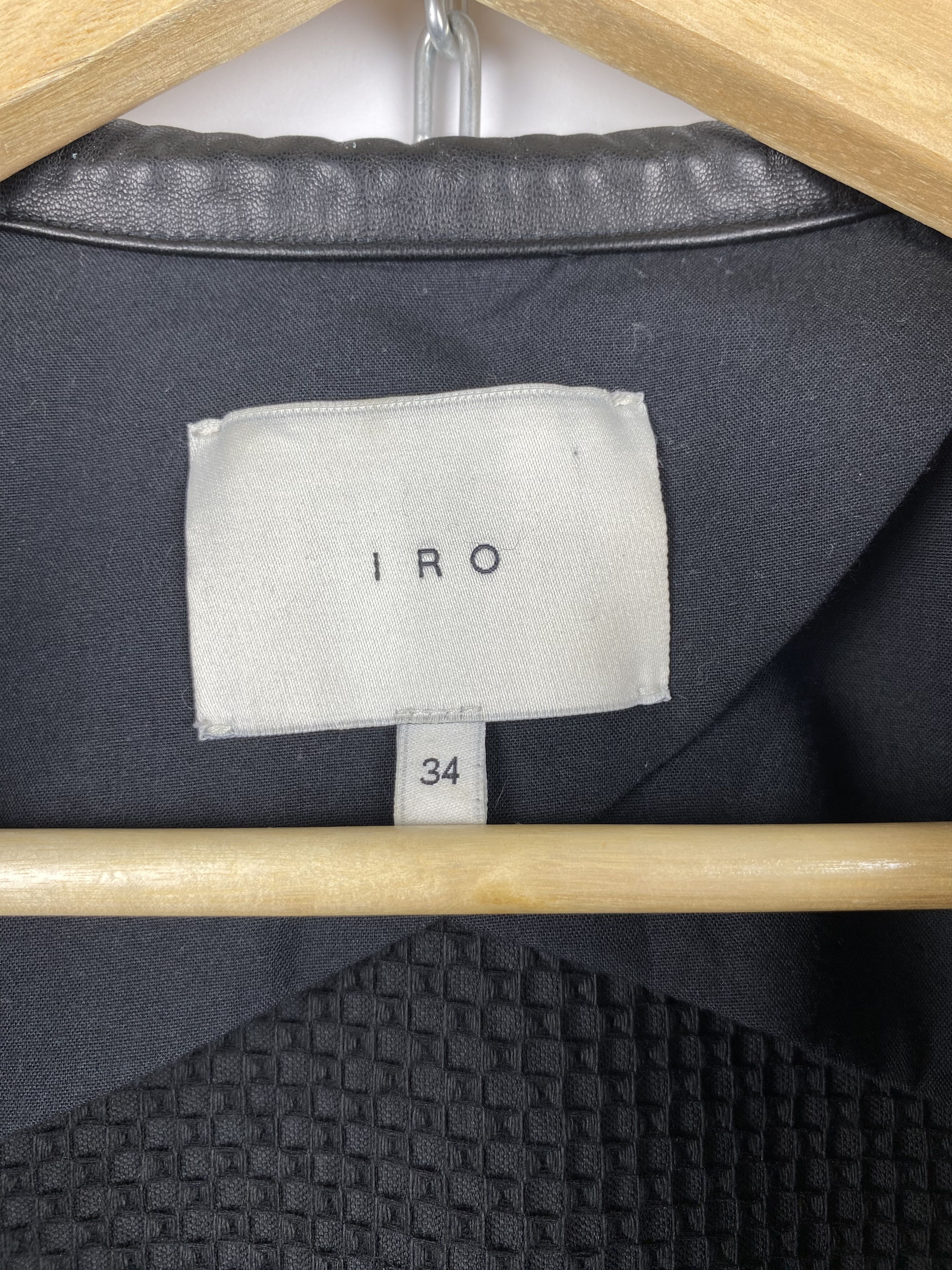 Iro IRO Brock Textured Leather inserts Zip Women's Jacket Size XS / US 0-2 / IT 36-38 - 7 Thumbnail