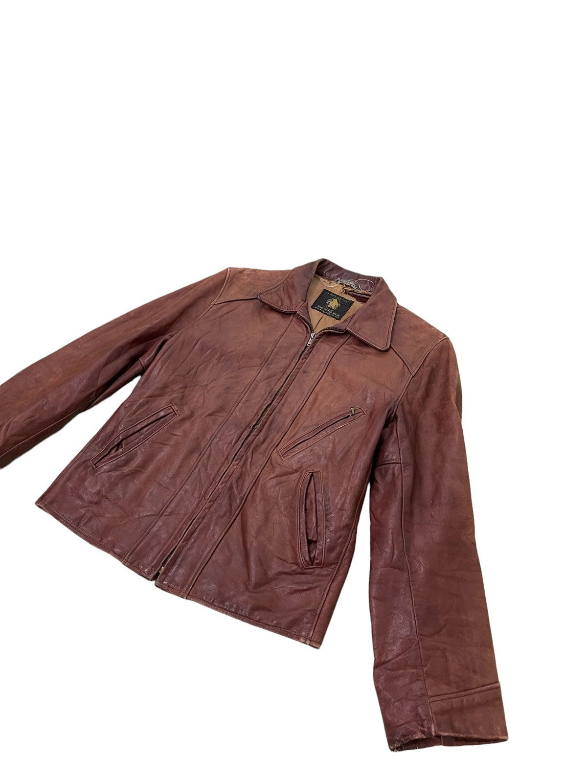 Golden Bear Rare Vtg 50s Golden Bear Leather Sport Jacket Americana 2🟦 Size US S / EU 44-46 / 1 - 3 Thumbnail